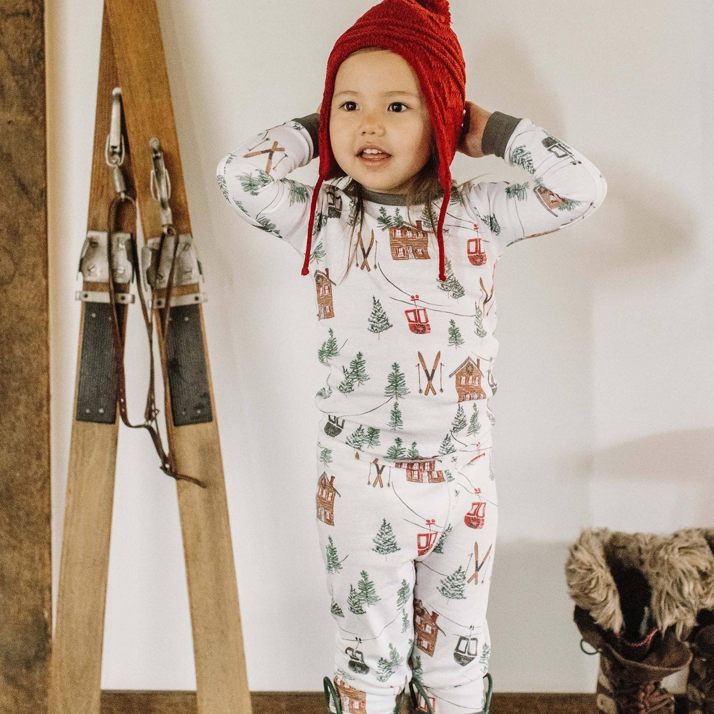 Ski The Alps Matching Family Pajamas