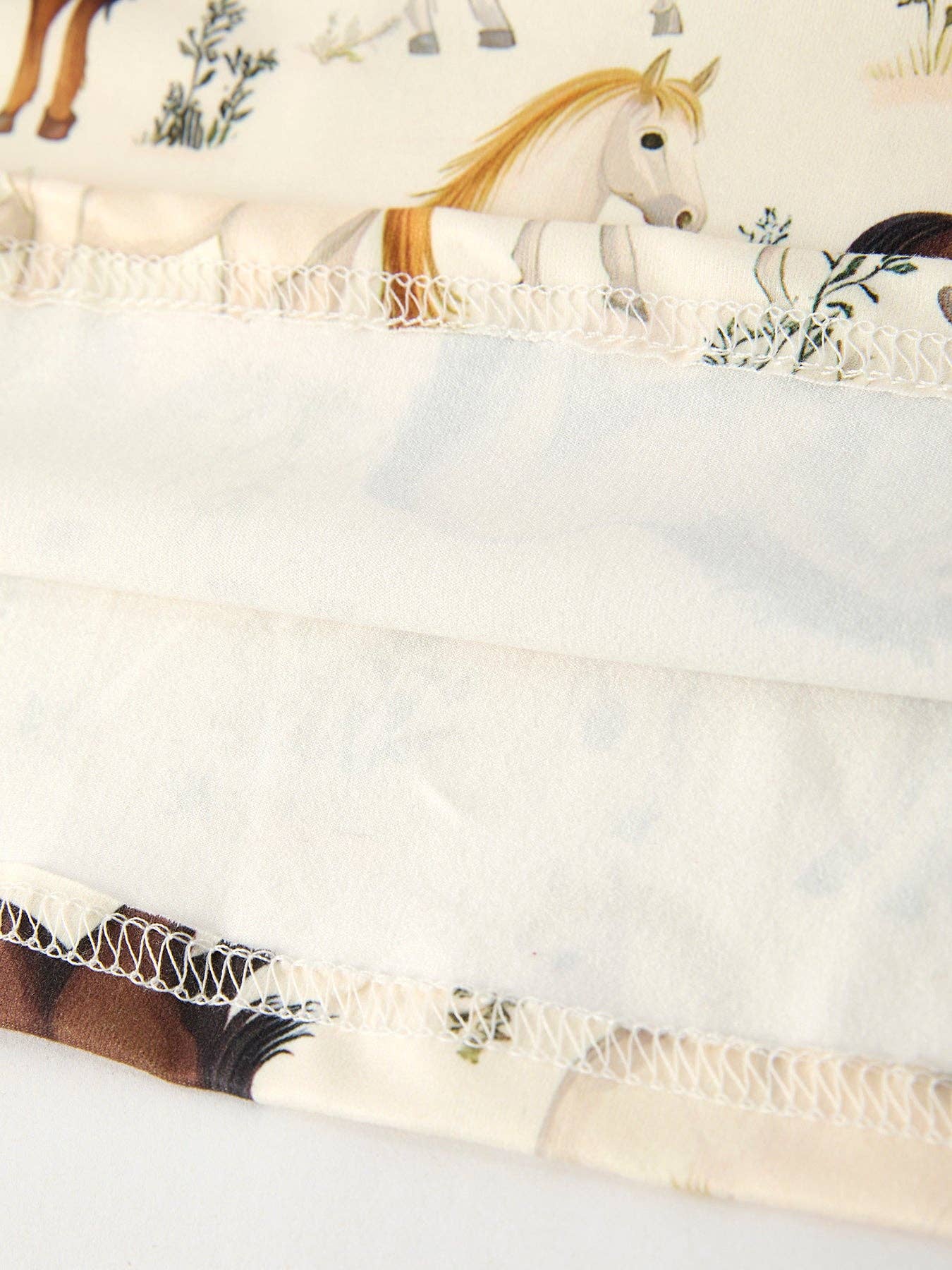 Western Horse Print Long Sleeve Dress