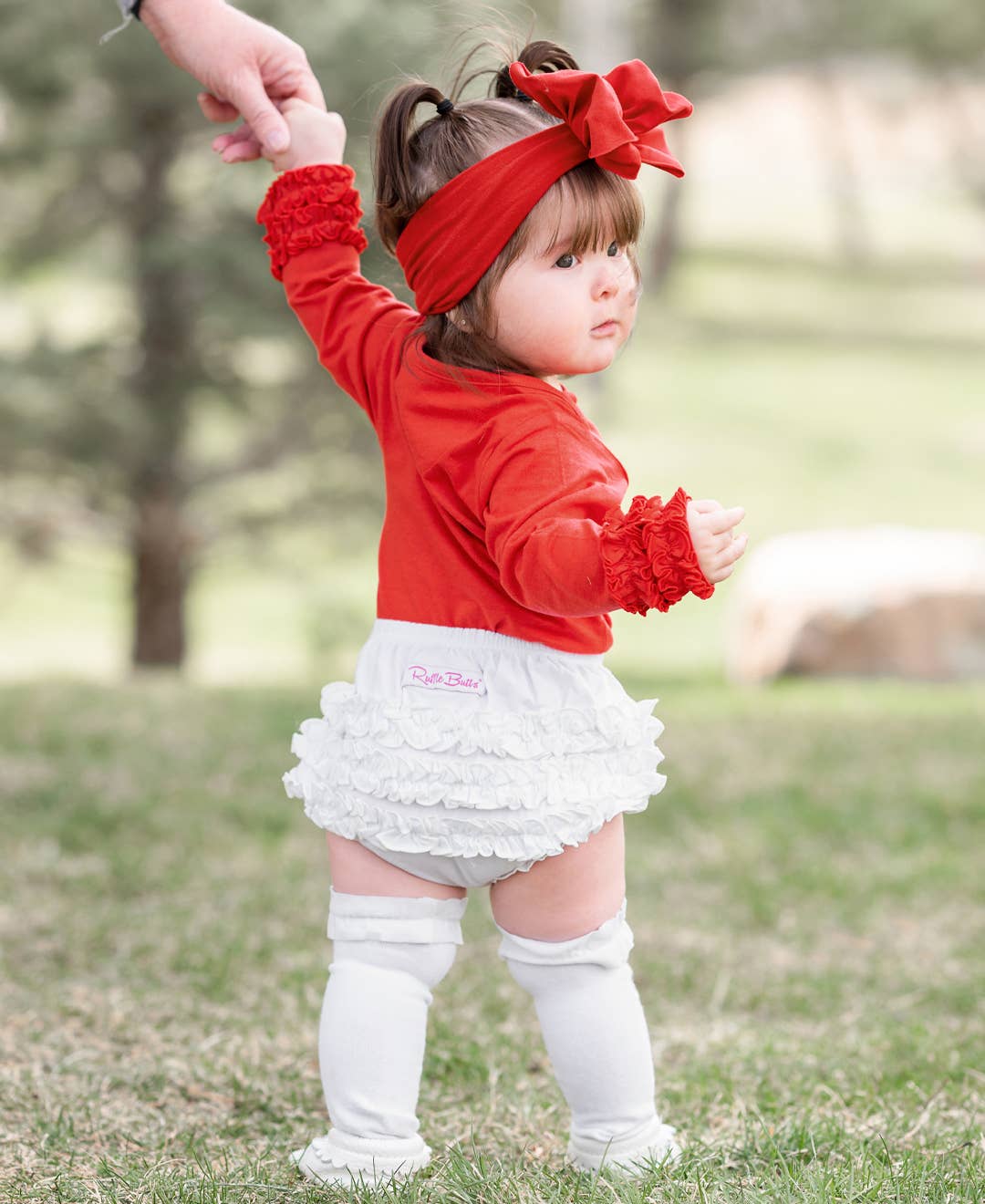Girls Black; White & Dark Navy 3-Pack Knee High Ruffle Socks