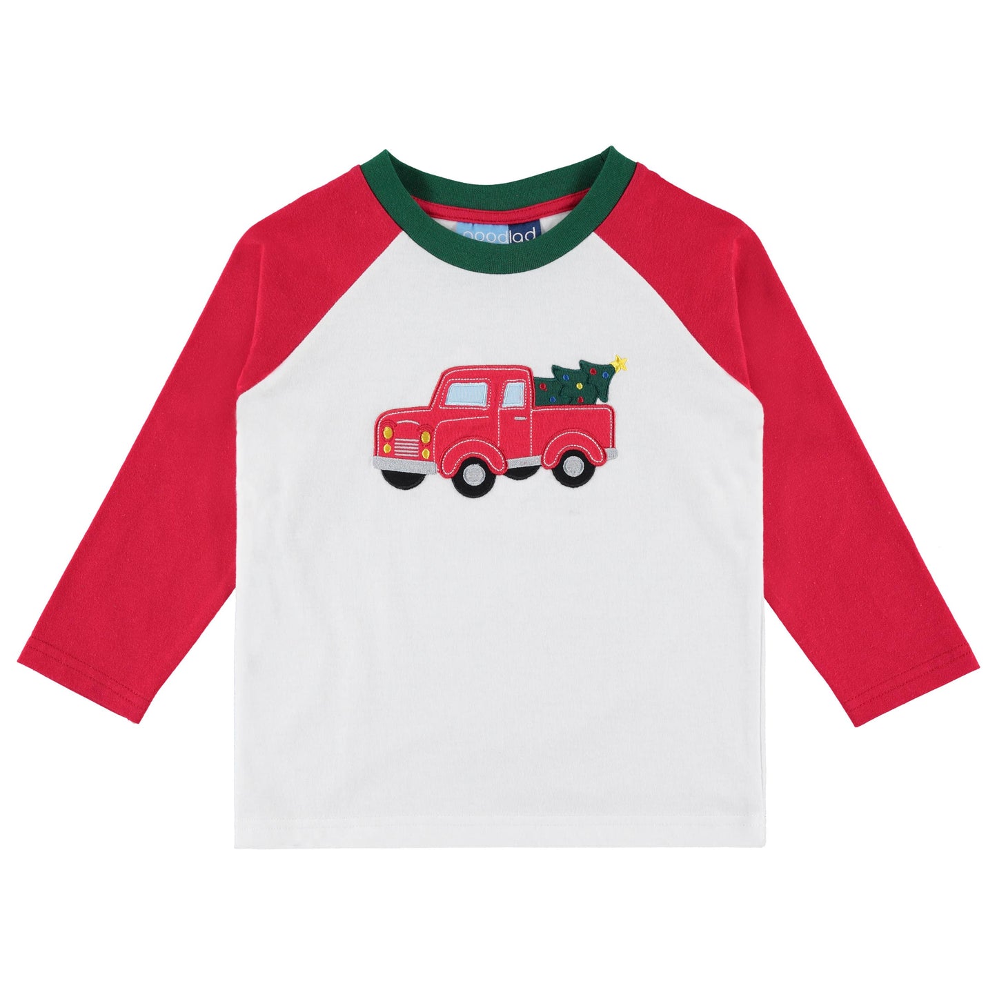 Good Lad 2/7 Boys Long Sleeve Raglan Christmas Knit Shirt