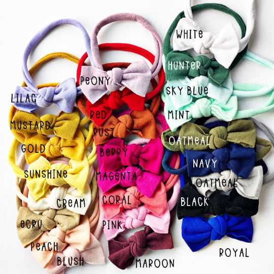 Itty Bitty Nylon Bow Headbands