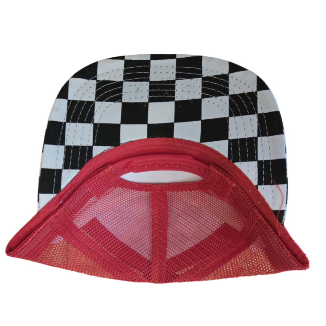 Toddler Kids Checkered Trucker Hat Checker