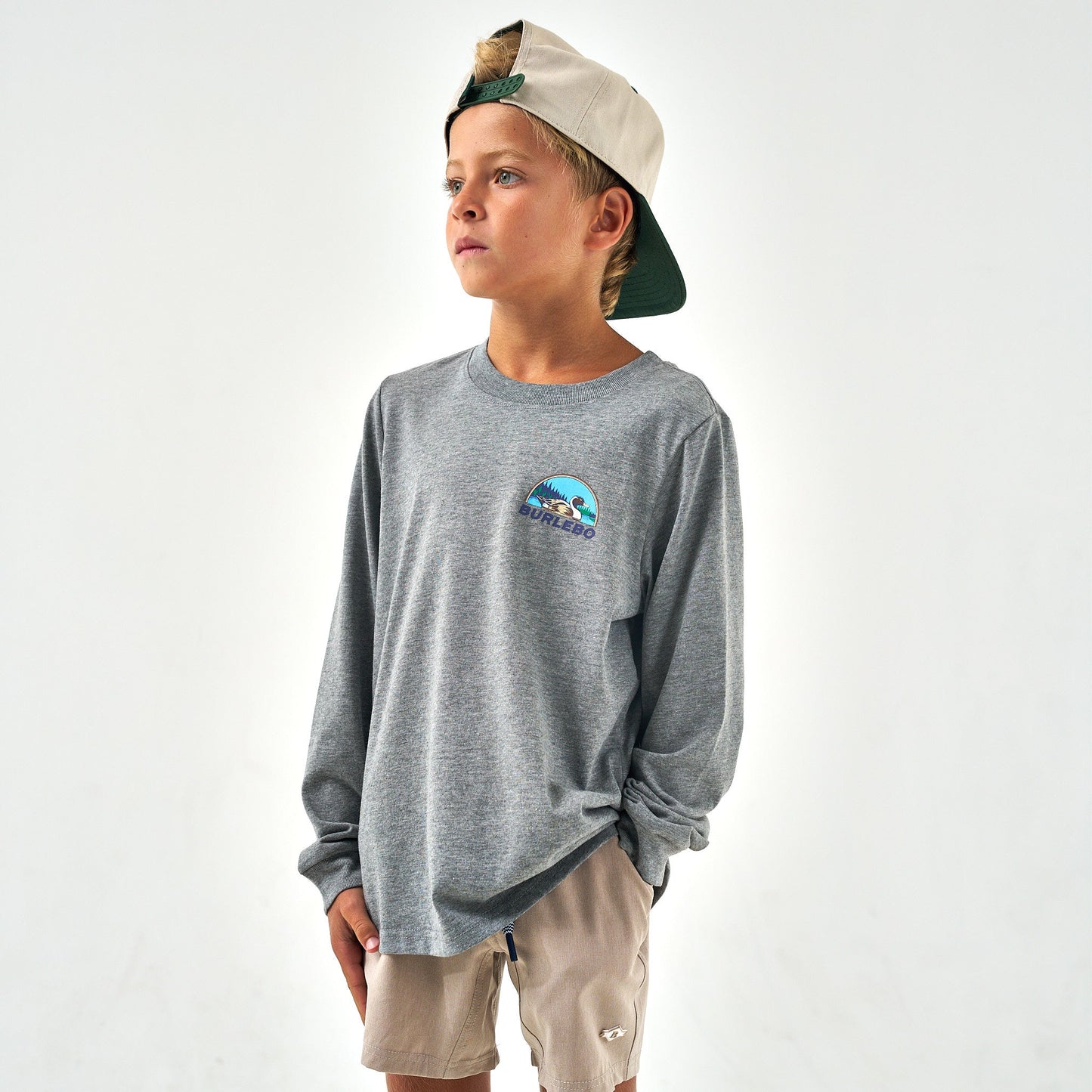 Youth Tee LS Field Companion Dark Heather Grey