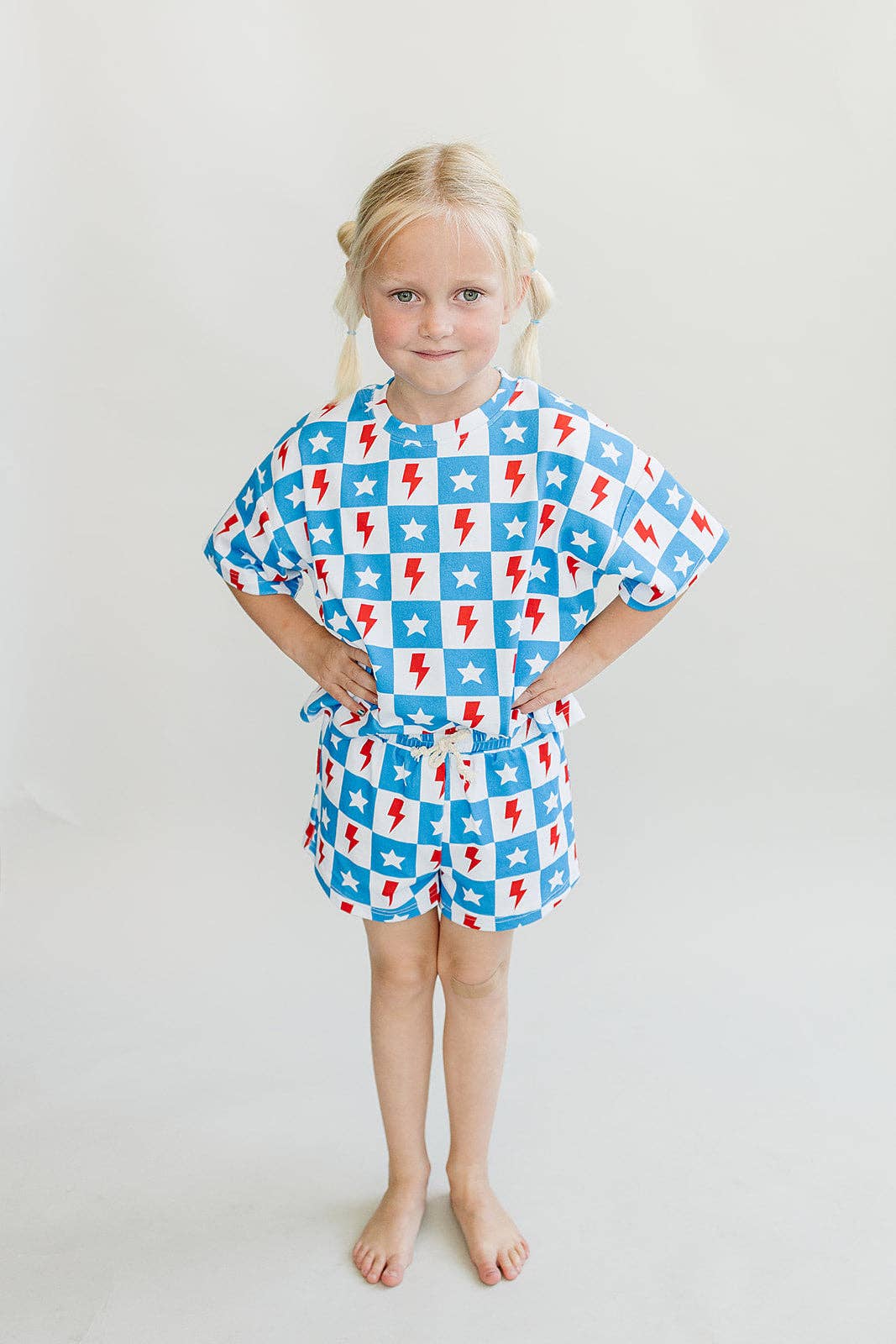 4th of July Kids' Shorts Set | Checks & Stars
