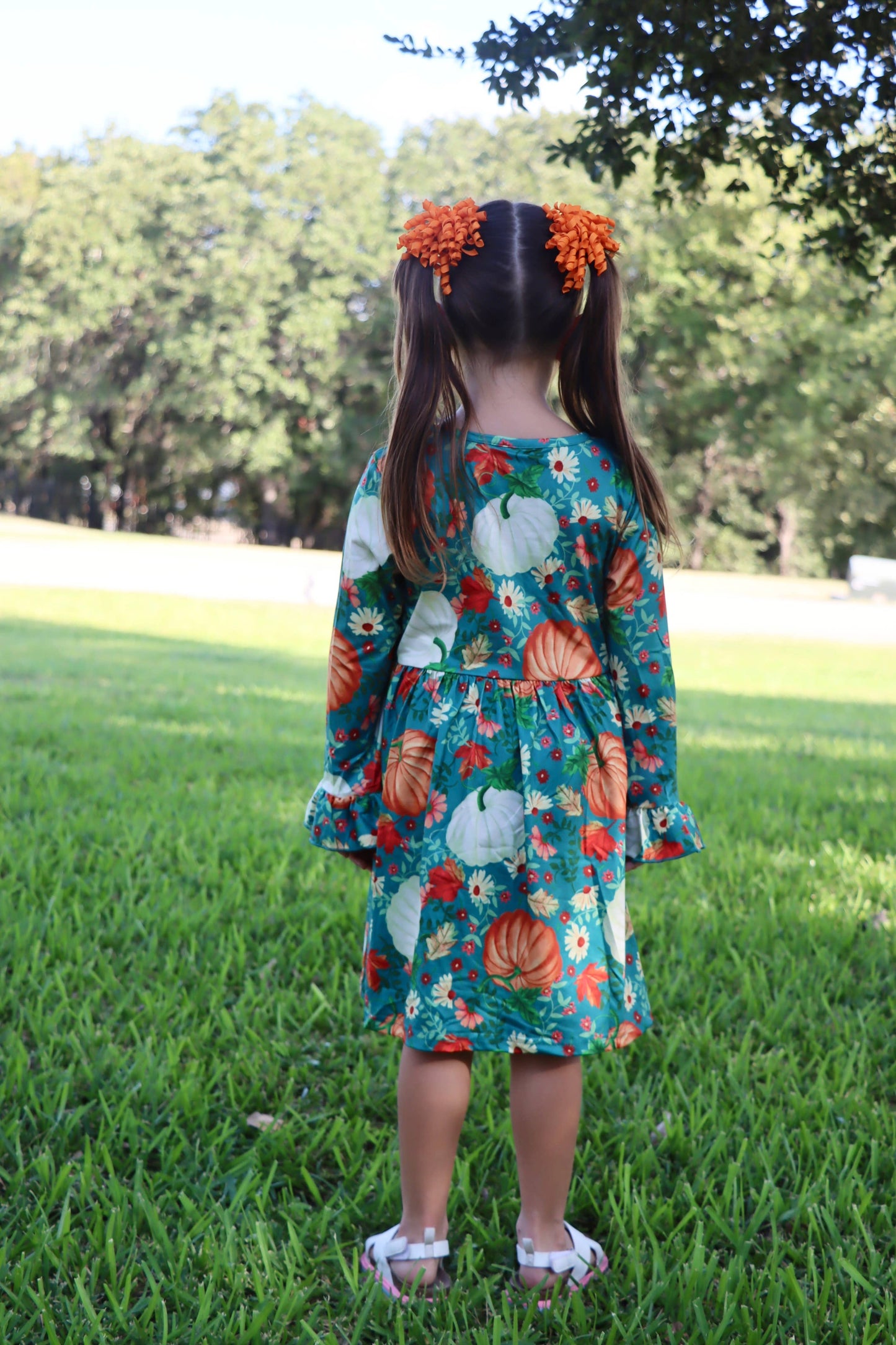 Thanksgiving Day Fall Pumpkin Print Dress