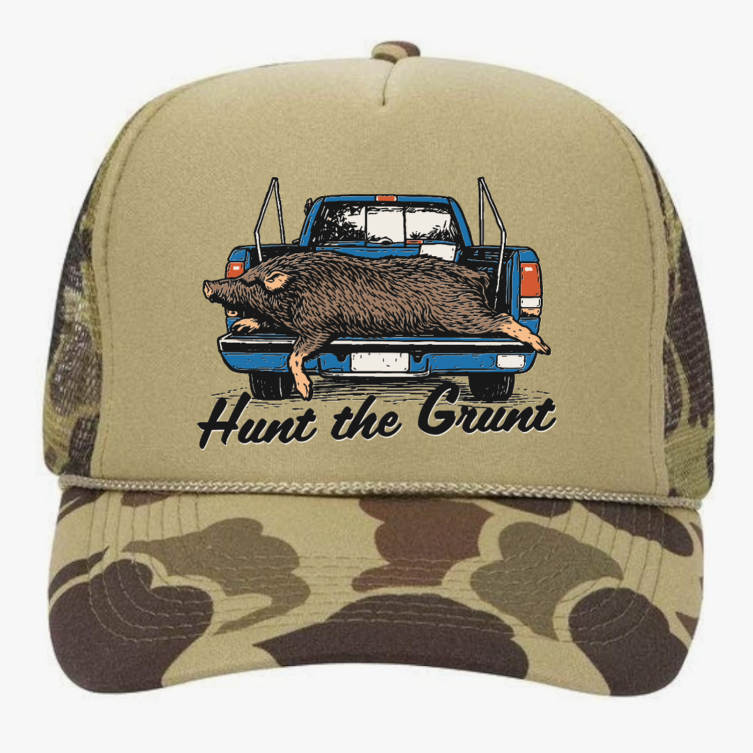 Tan Camo Rodeo Trucker Hat Fishing Hunting