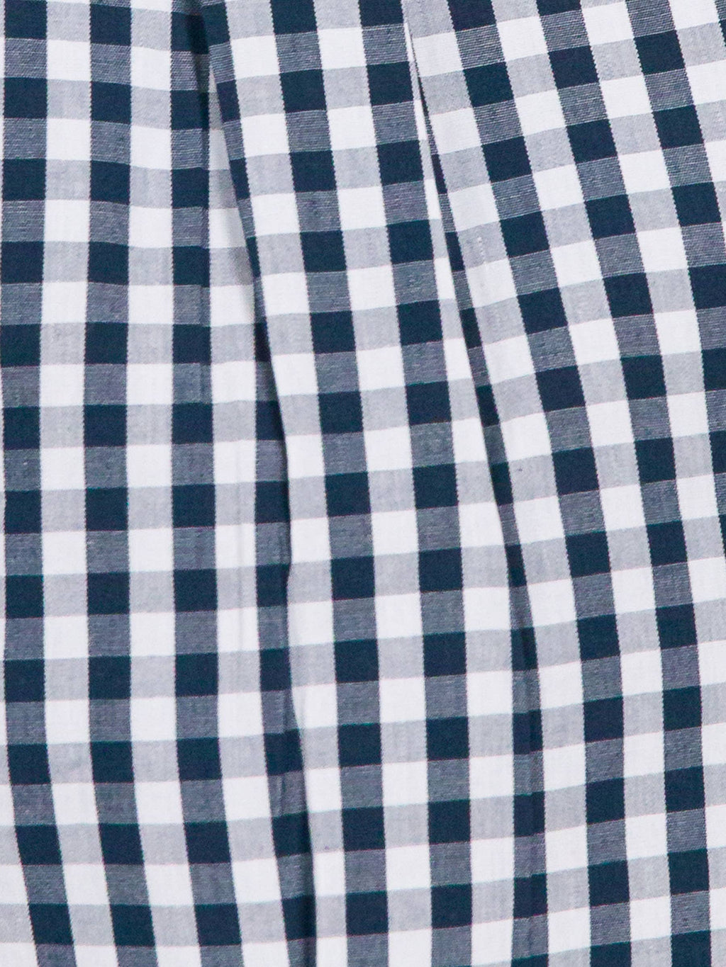 Boys Classic Dark Navy Gingham Long Sleeve Button Down Shirt