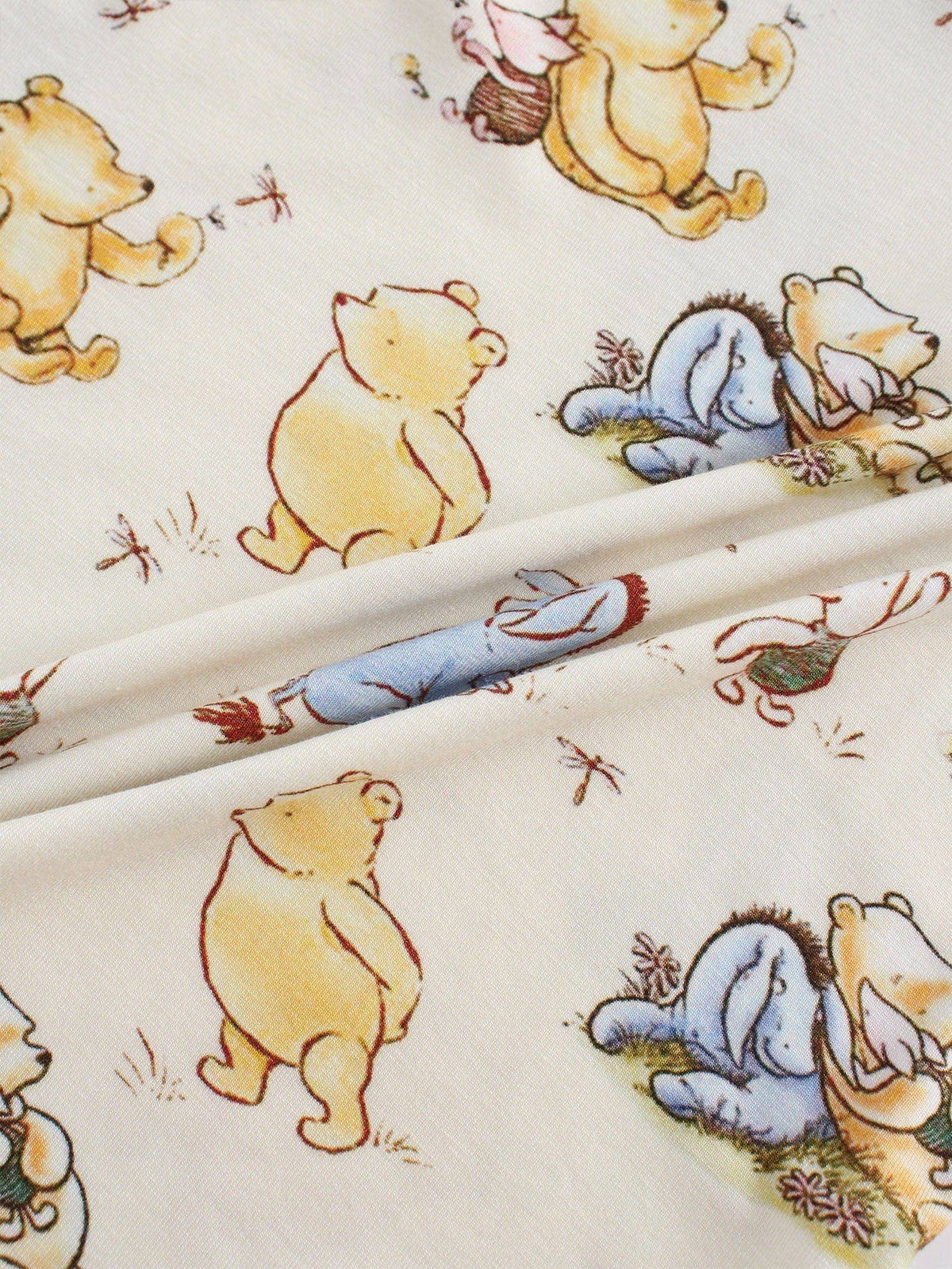 PoshTOT Little Yellow Bear Print 2 Piece Short Sleeves PJ Set