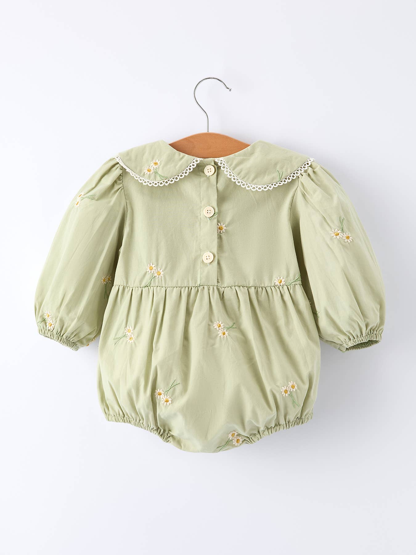 Girls Floral  Romper with Long Sleeves