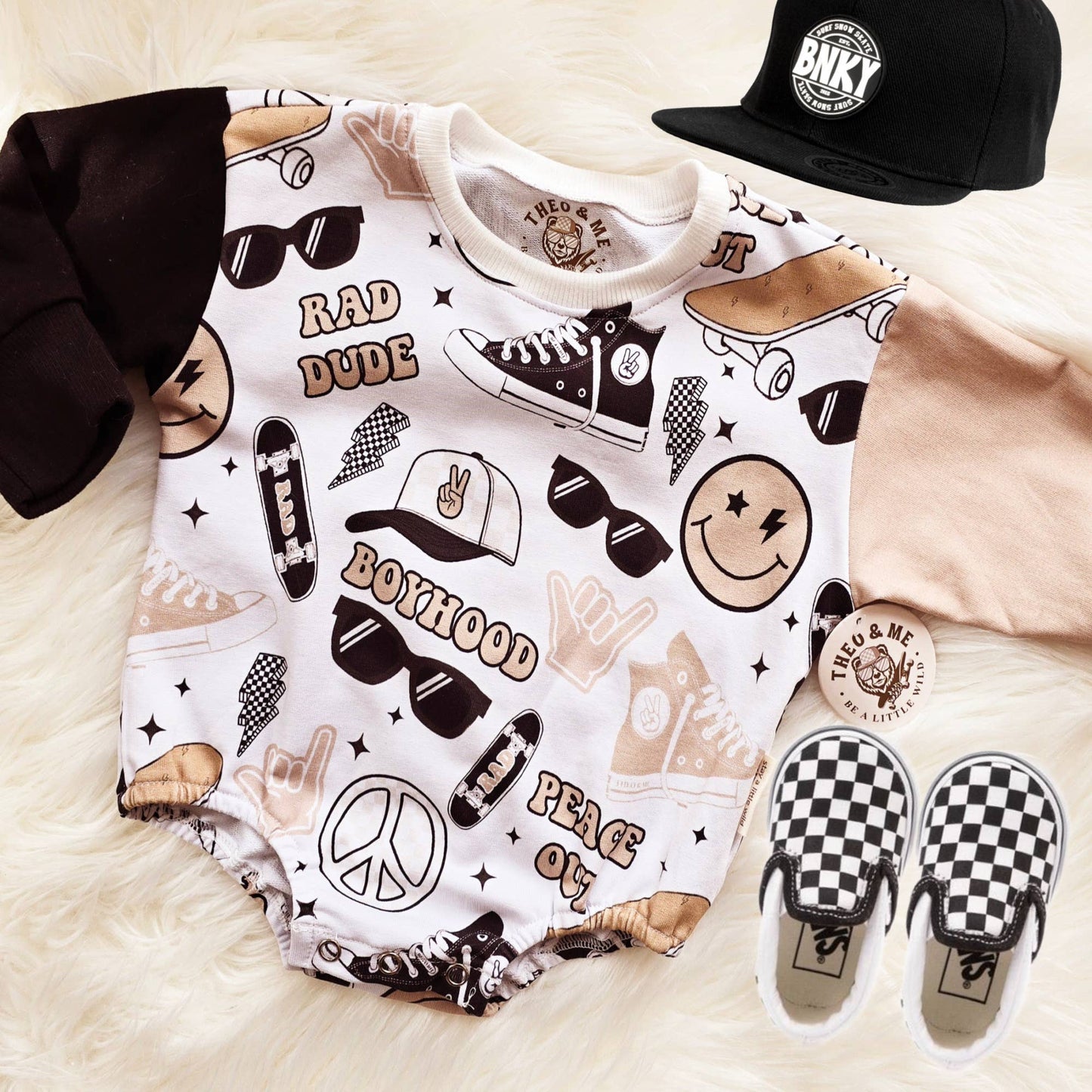 Bubble Romper Rad Dude Or Sneakers