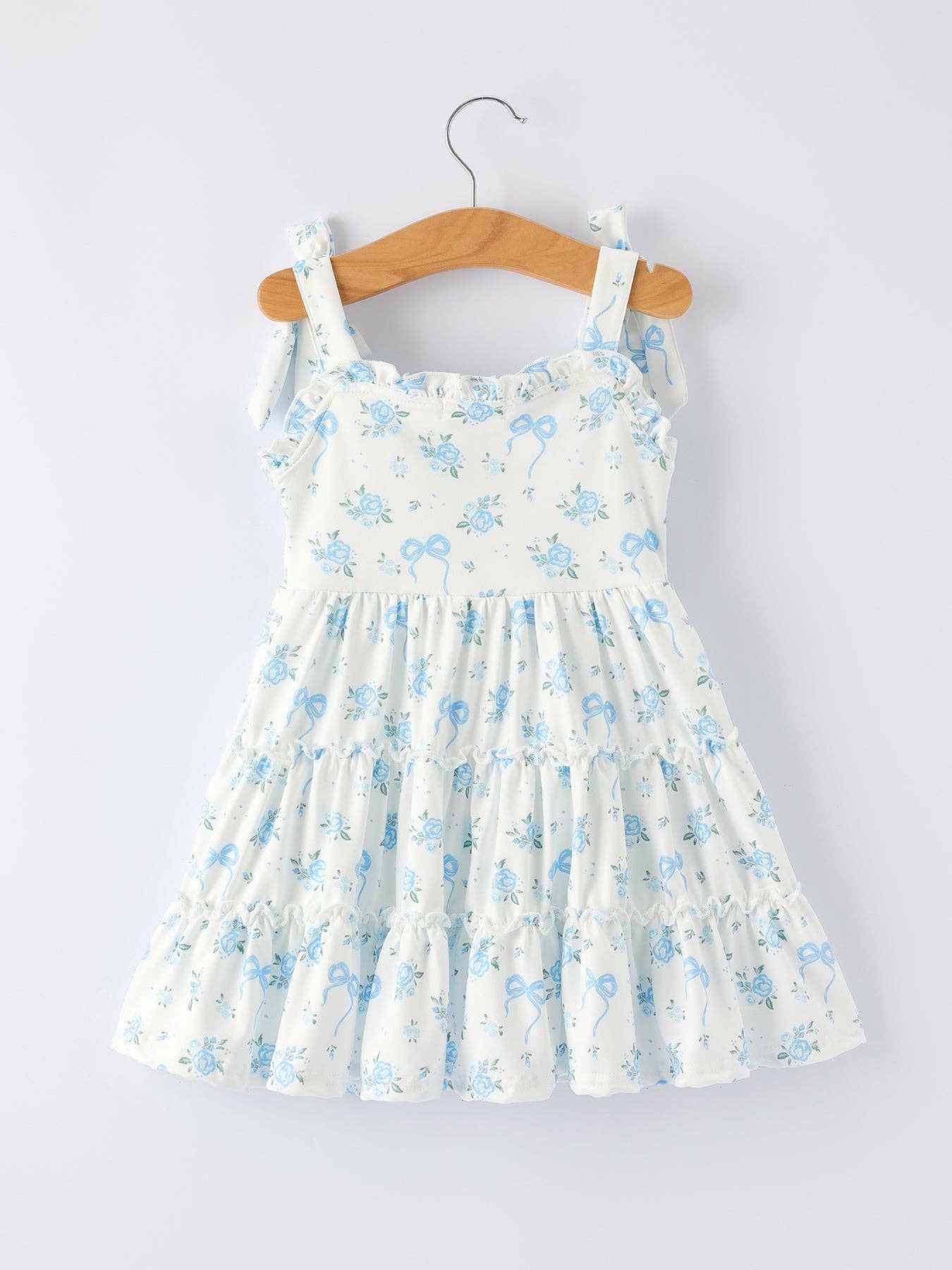 Spring Floral Girls Strap Dress