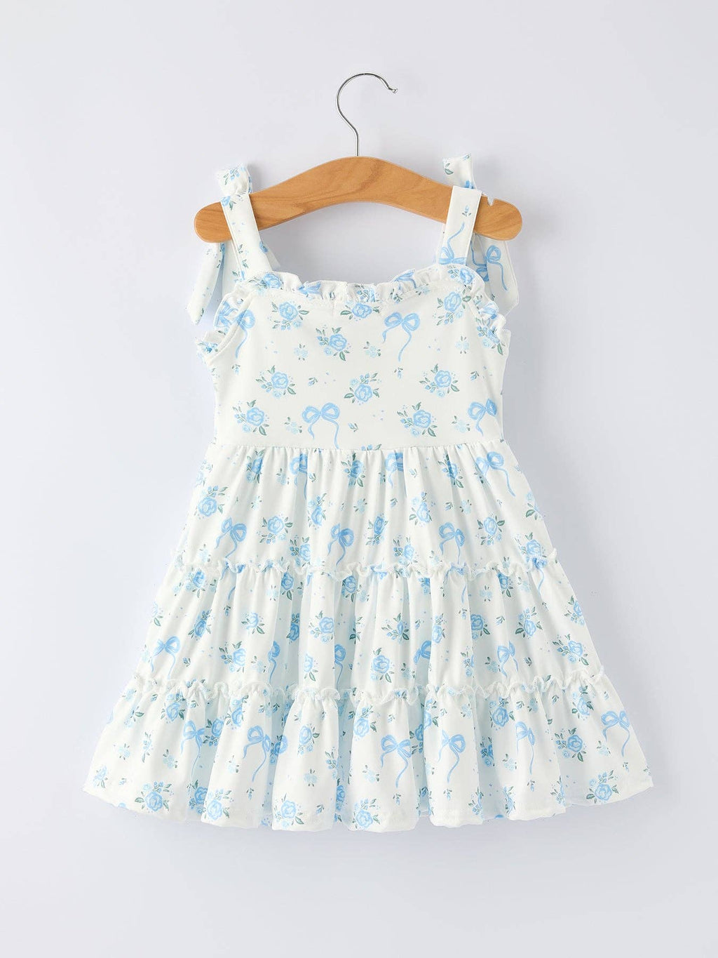Spring Floral Girls Strap Dress
