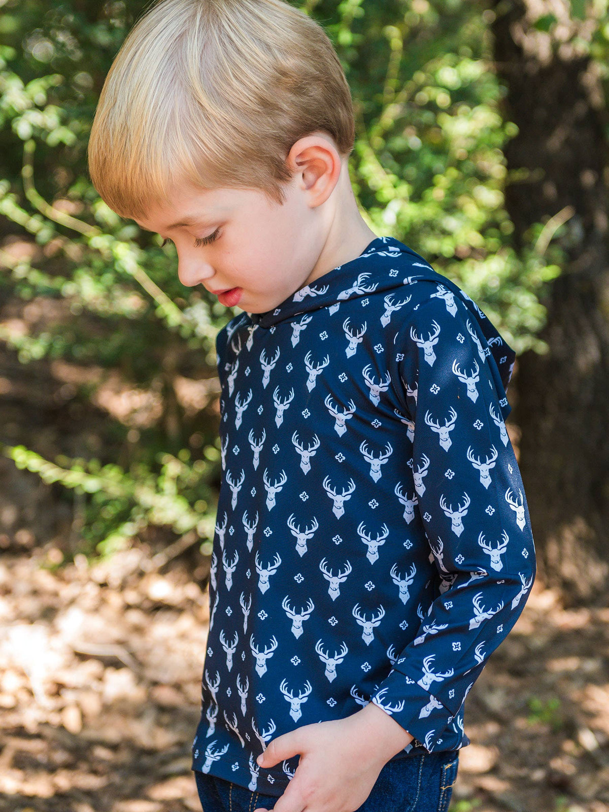 Boys Little Deer Lodge Knit Short Sleeve Performance Polo