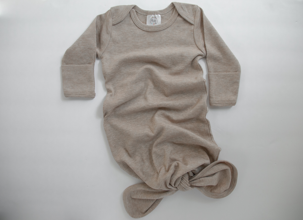 Baby Knotted Gown - Heather Colors