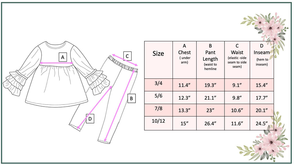 Kids Black & White Check Smiley Face Ruffle Top Leggings Set