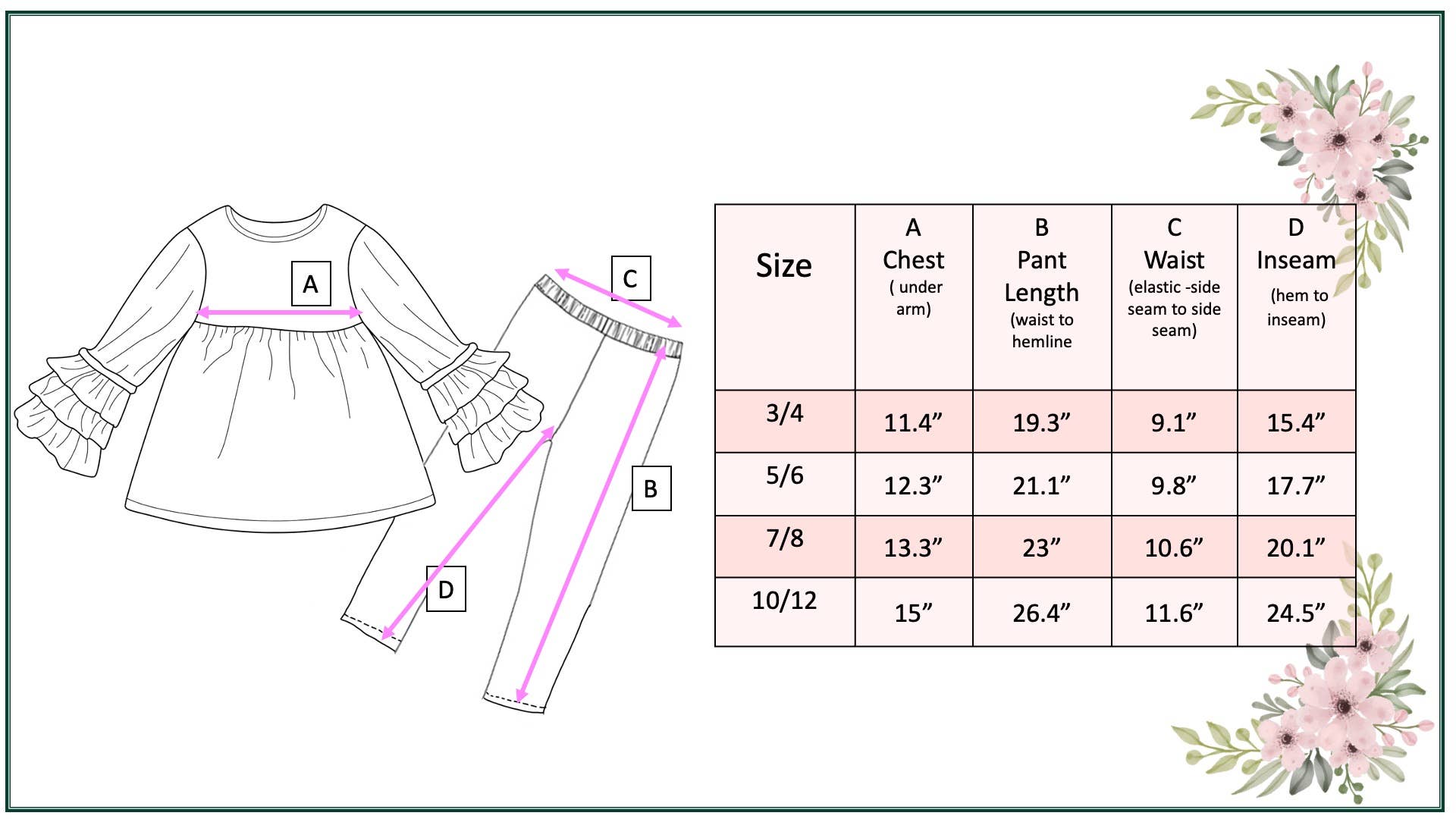 Kids Black & White Check Smiley Face Ruffle Top Leggings Set