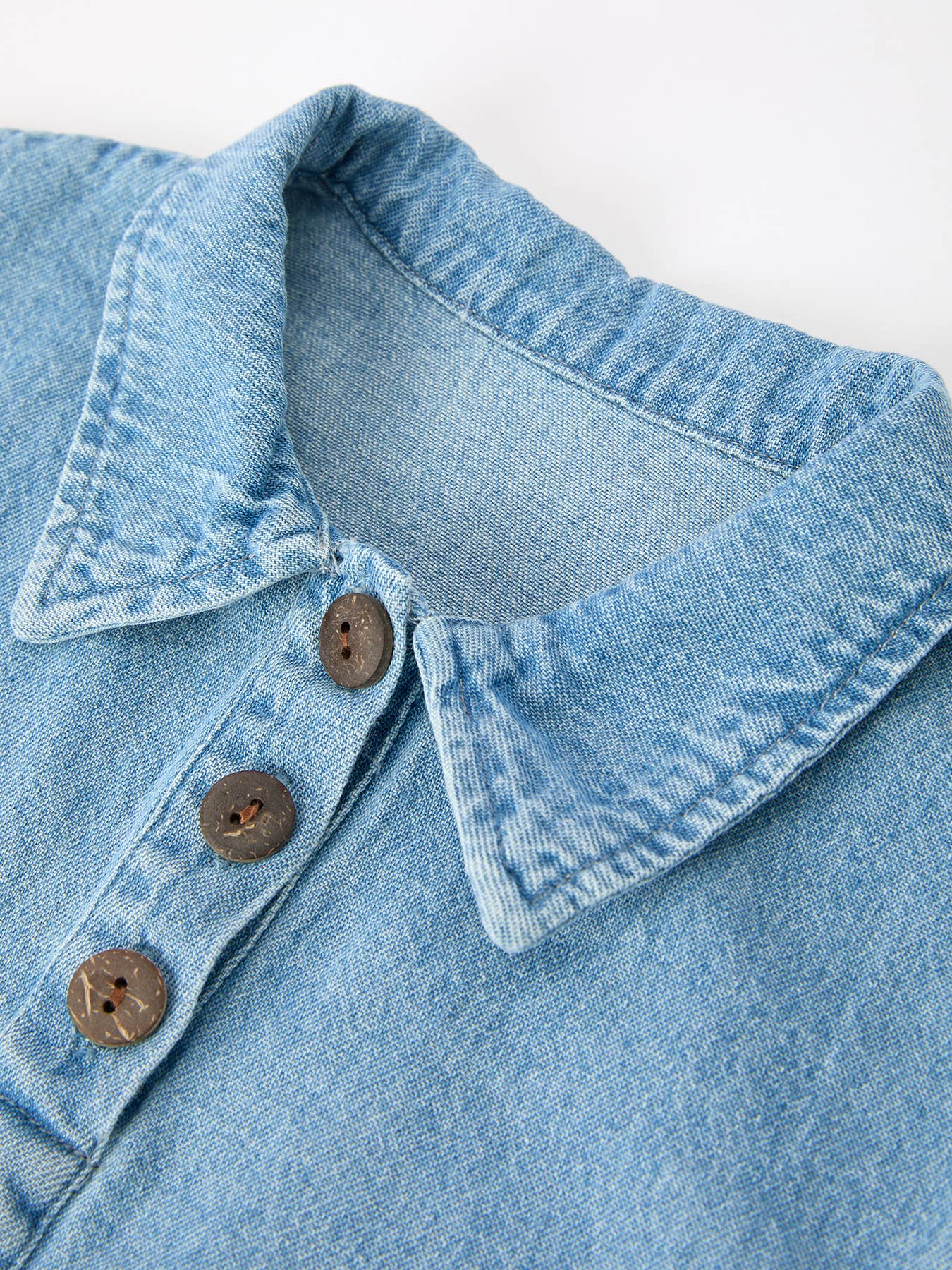 Baby Boy Denim Romper Short Sleeve Polo Bodysuit