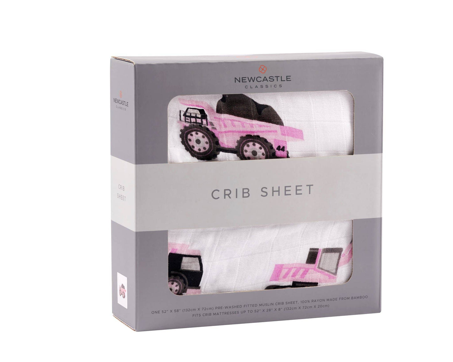 Pink Digger Crib Sheet