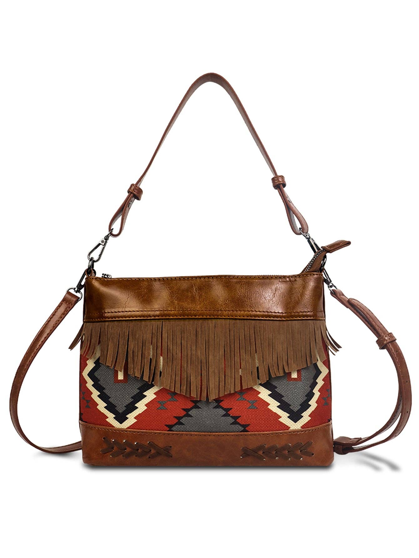 Fringe Aztec Western Shoulder Bag