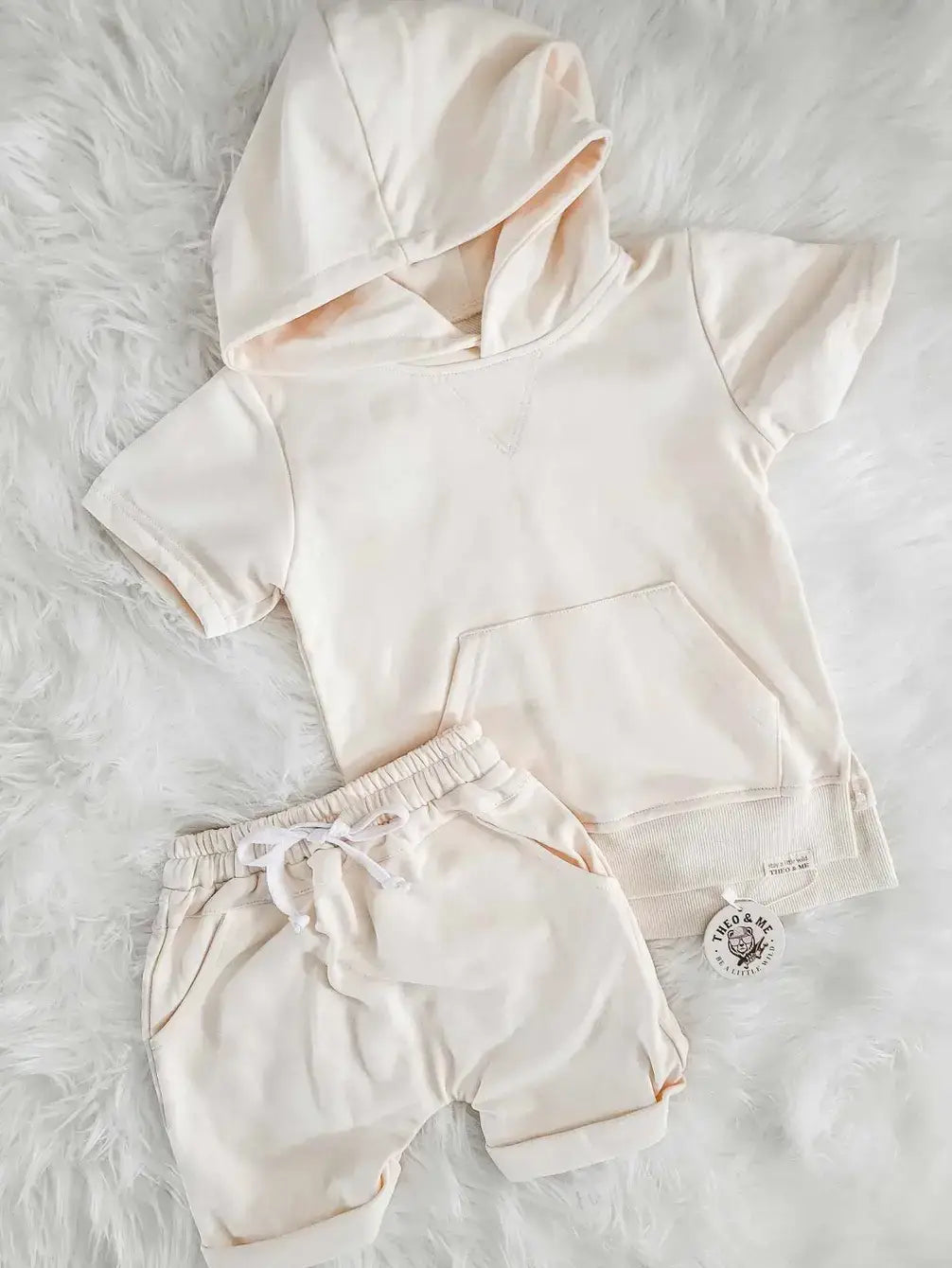 2 PC Set - Spring Summer Short Set - Cream/Butter