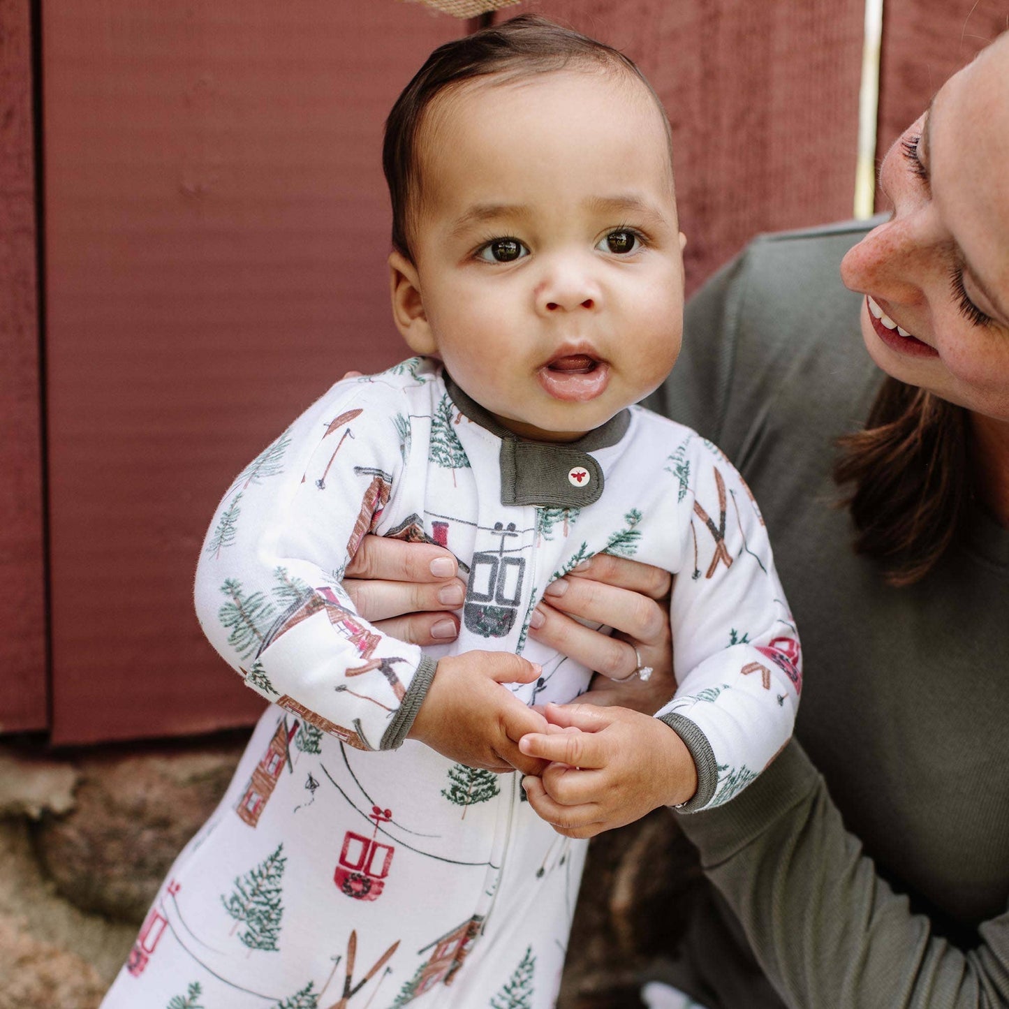 Ski The Alps Matching Family Pajamas