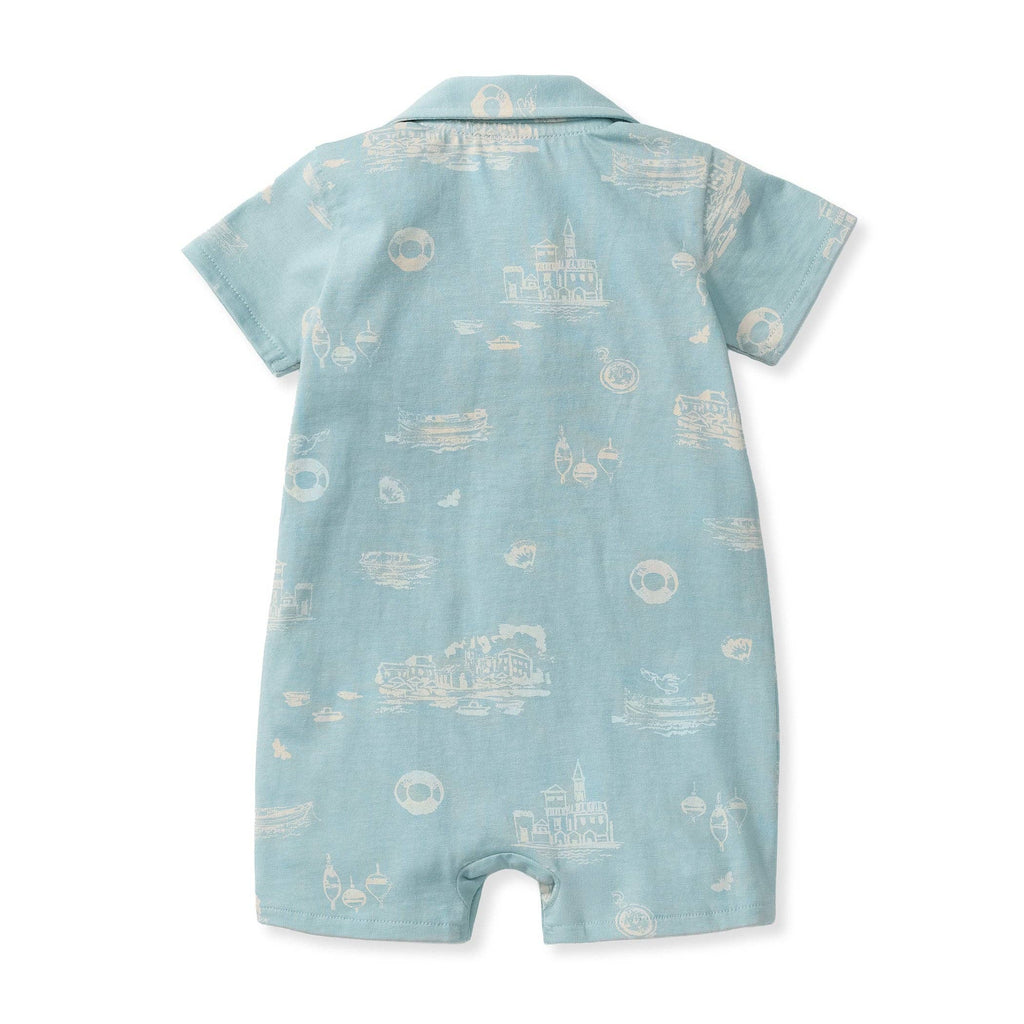 Port Town Organic Baby Boy Romper