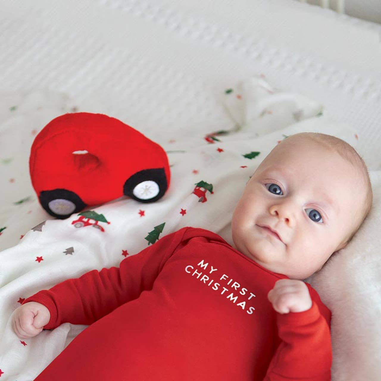 Swaddle Blanket - Plush Car Rattle