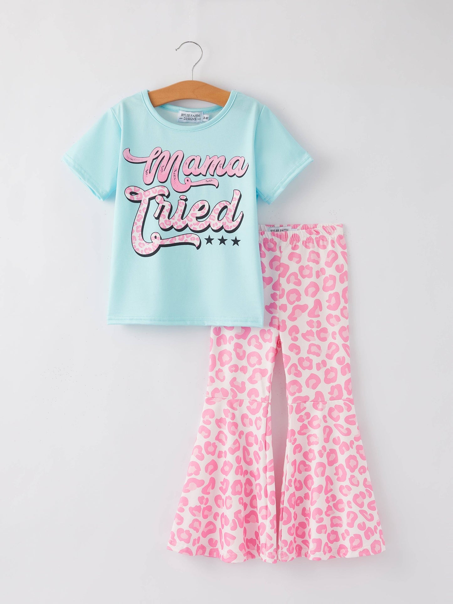 Girls Western Cow Leopard 2 Piece Set