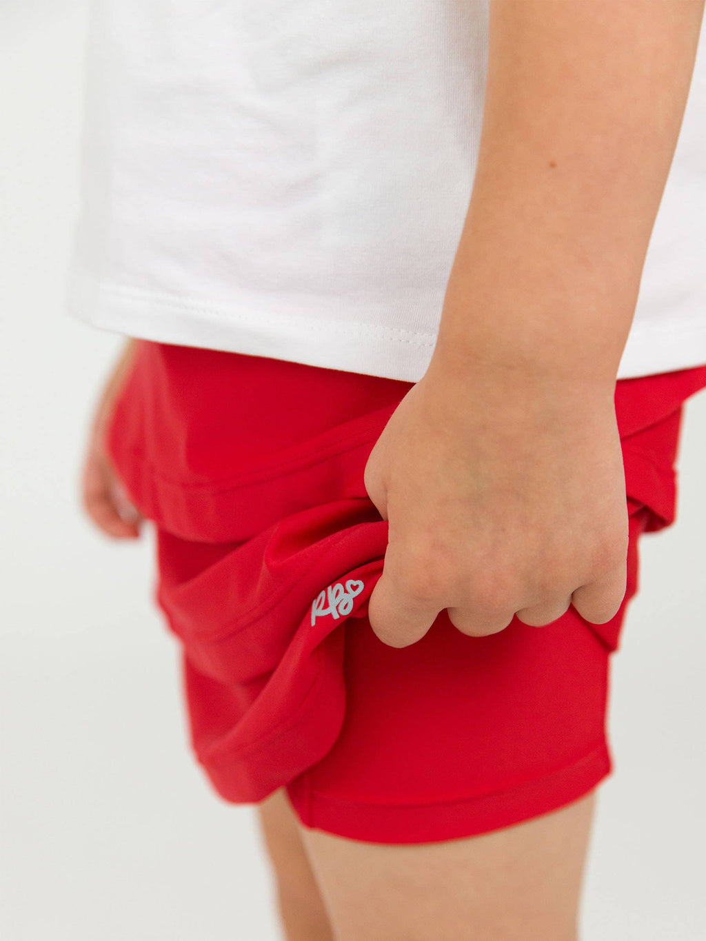 Girls Red Tiered Active Skort