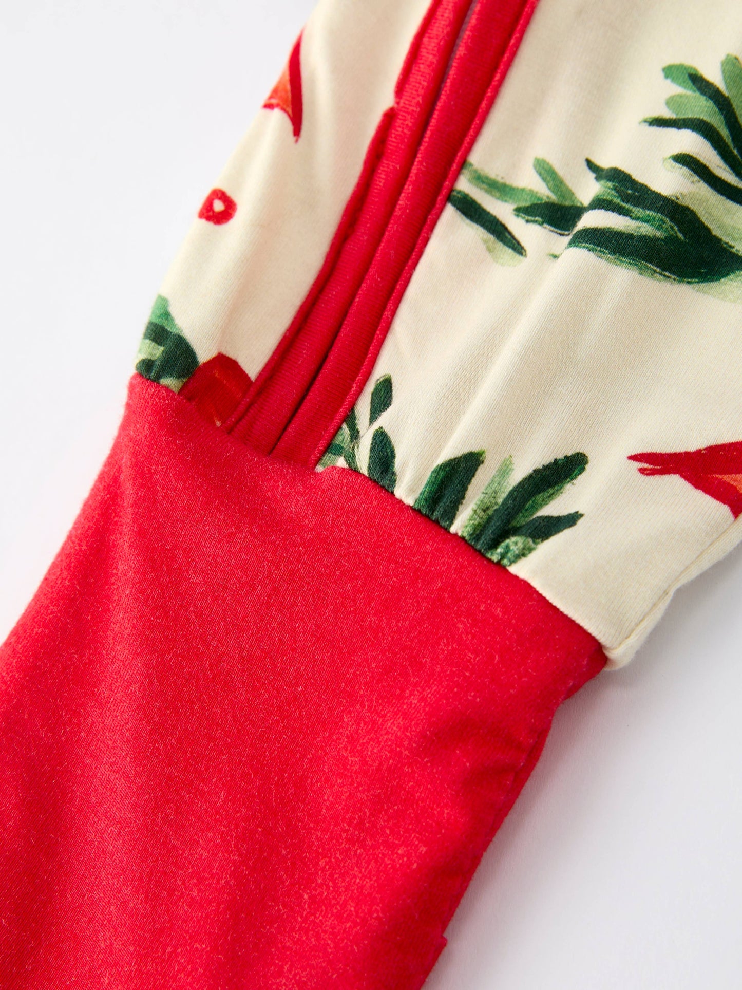 Mommy & Me Christmas Bow and Holly Print Pajama Girls Romper