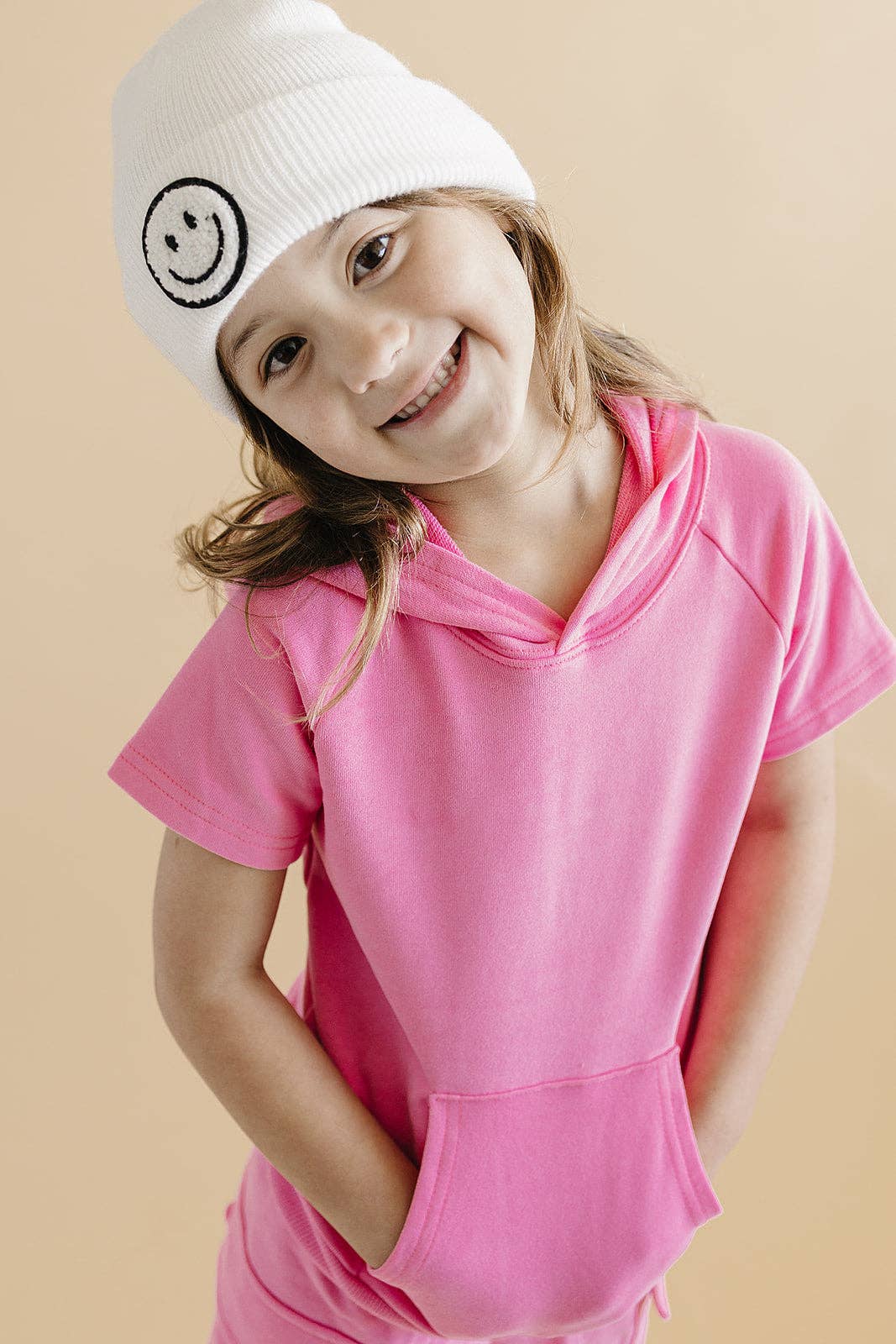Terry Cargo Shorts Set | Pink