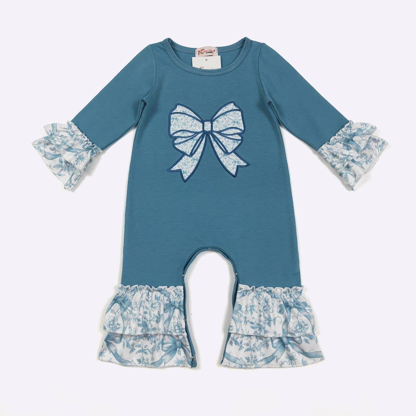 Bow Belle Baby Romper - Embroidery