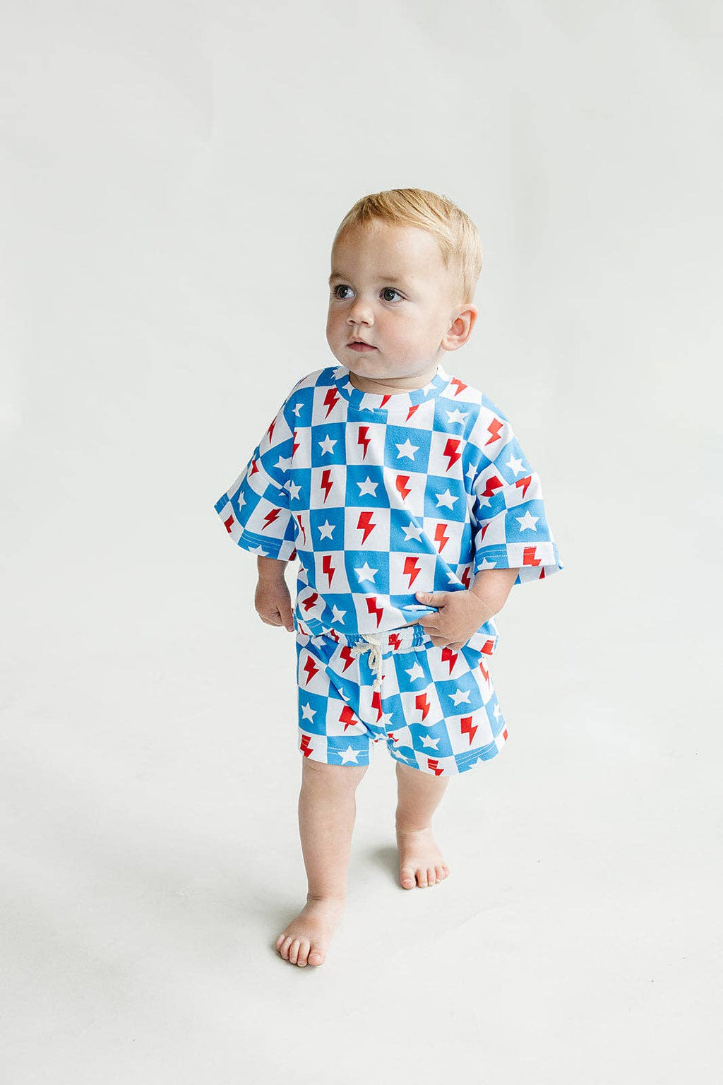 4th of July Kids' Shorts Set | Checks & Stars