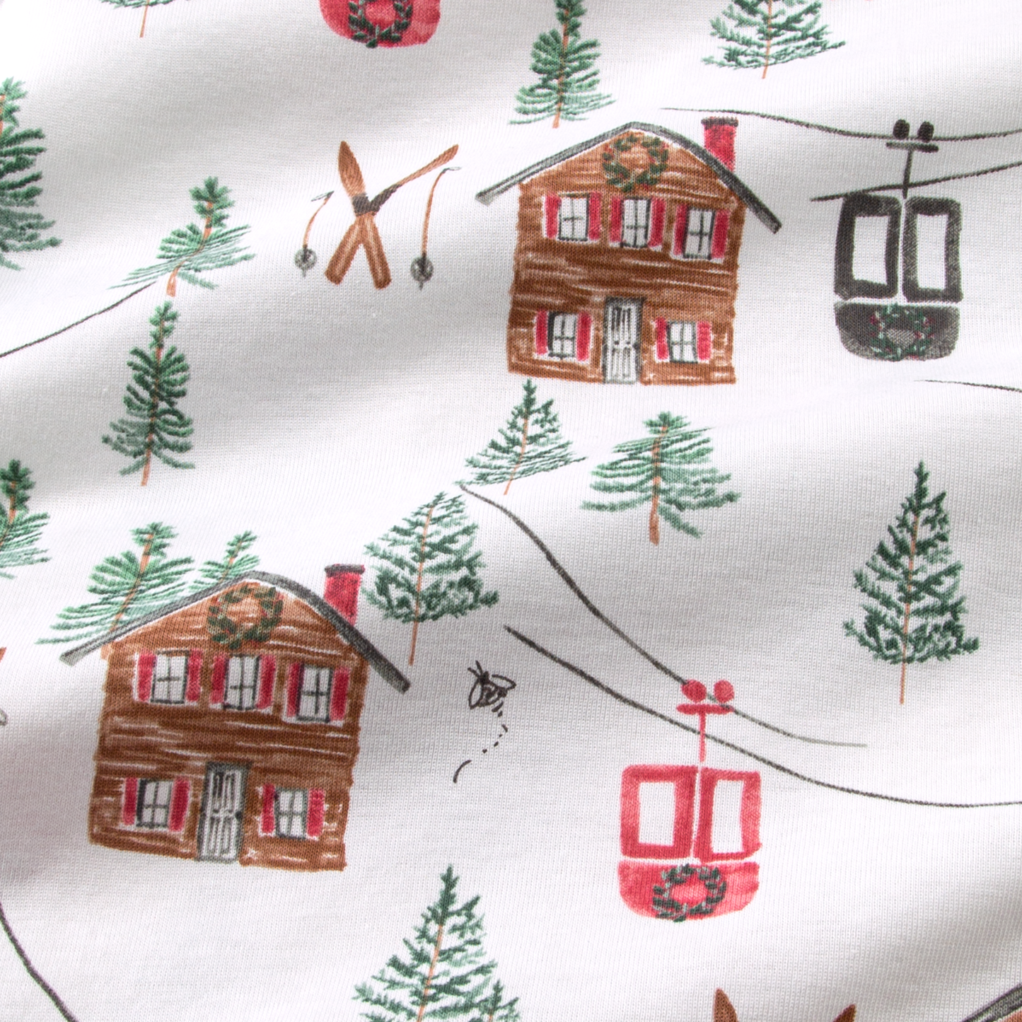Ski The Alps Matching Family Pajamas