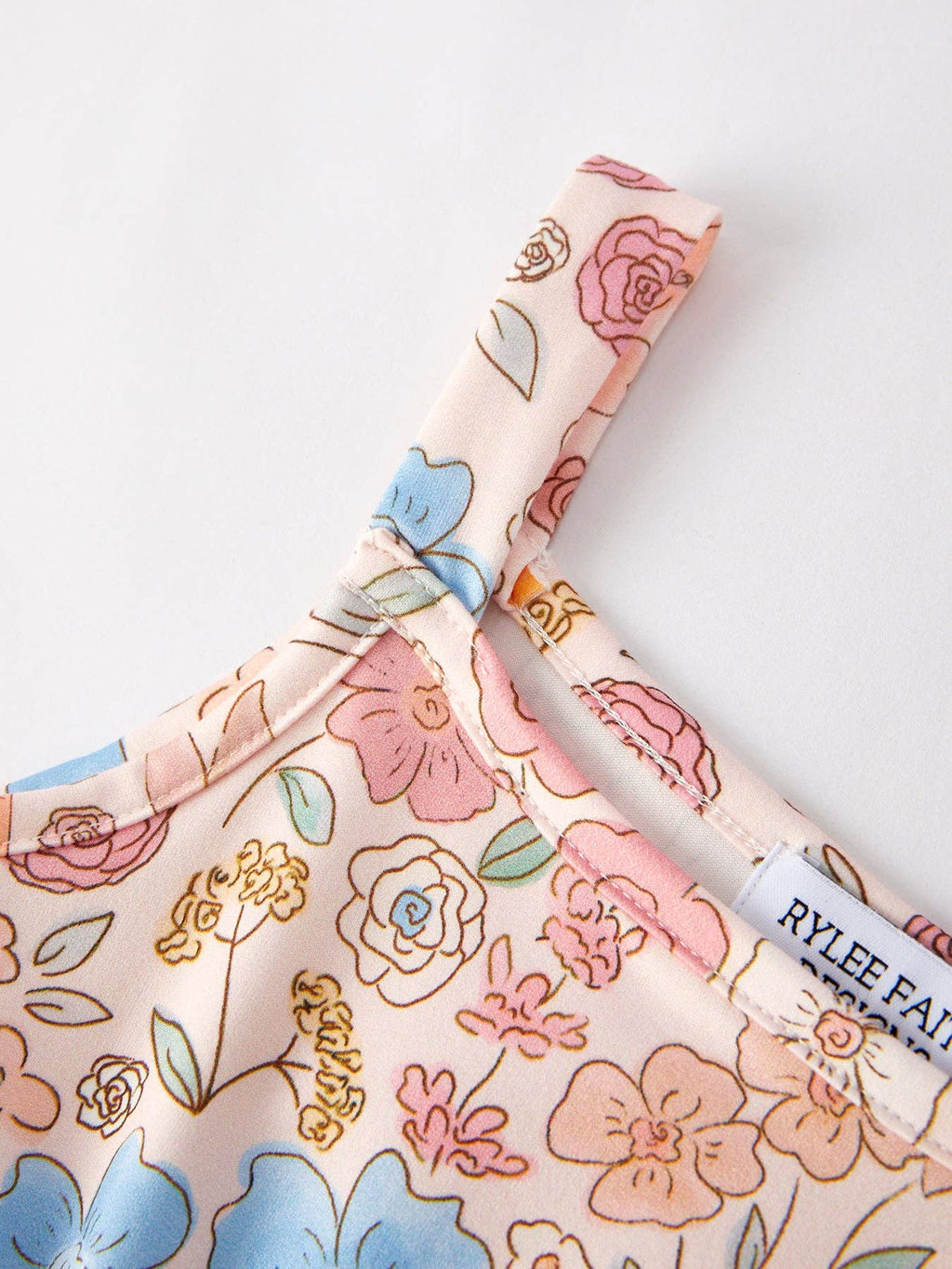 Easter Bunny Floral Print Girls Sling Flared Jumpsuit