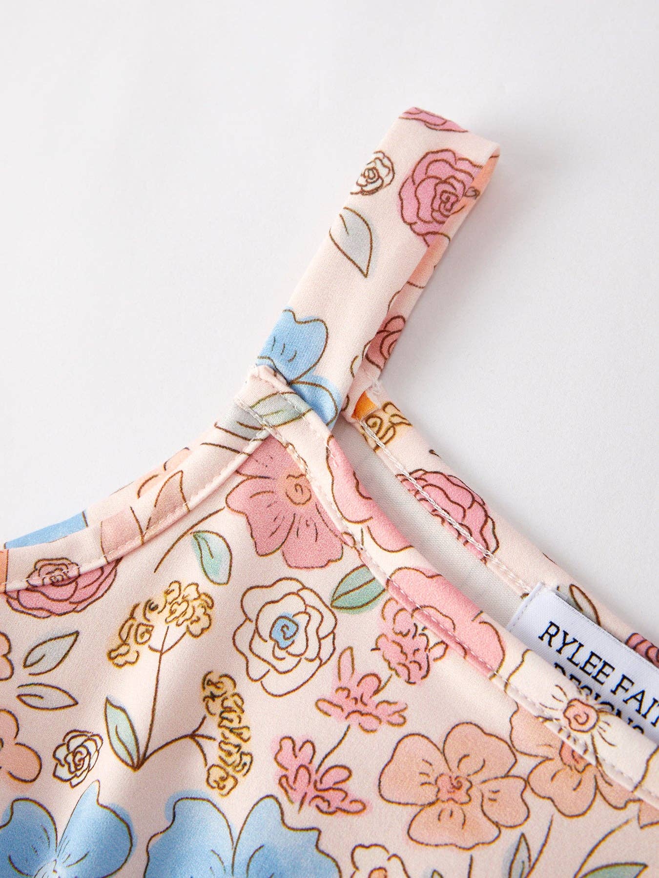 Easter Bunny Floral Print Girls Sling Flared Jumpsuit