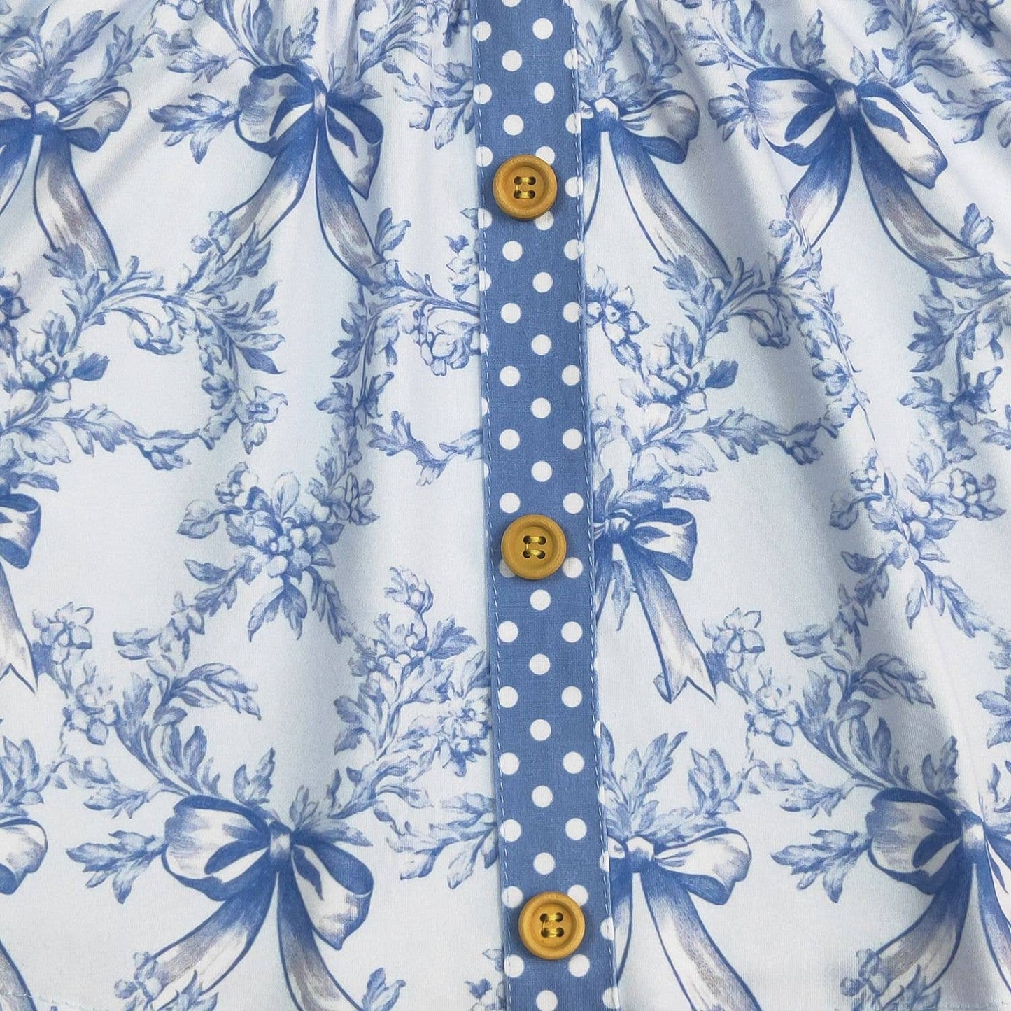 Blue Damask Girls Dress