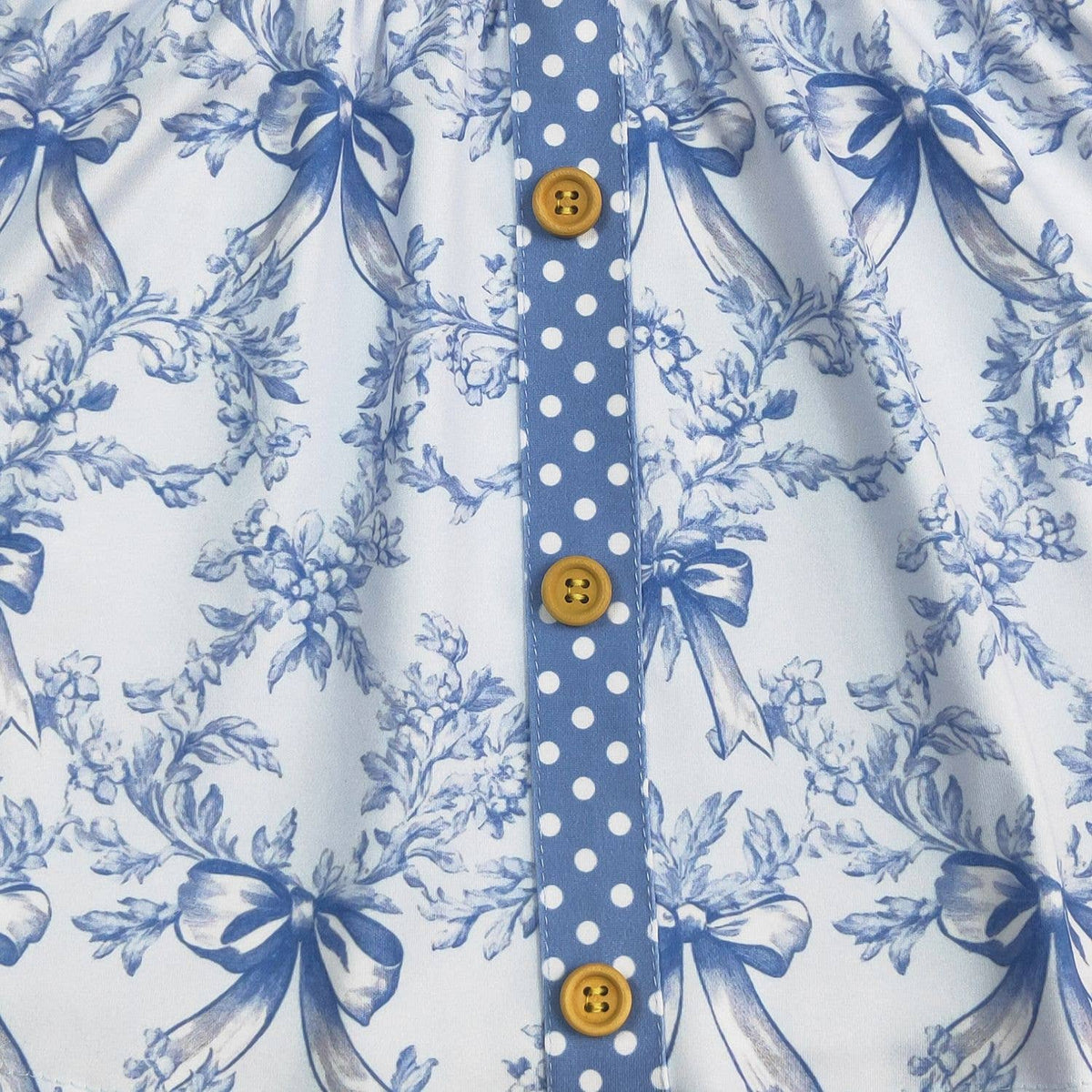 Blue Damask Girls Dress