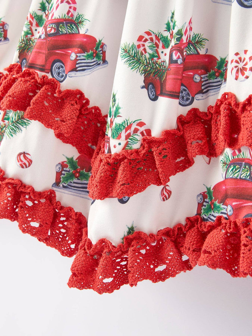 Girls Christmas Print Dress