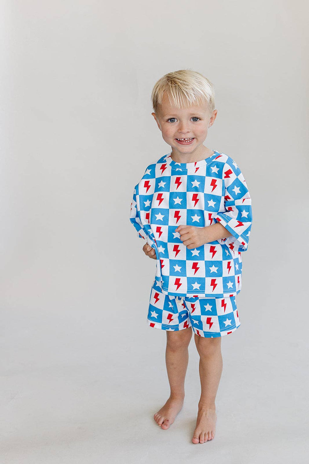 4th of July Kids' Shorts Set | Checks & Stars