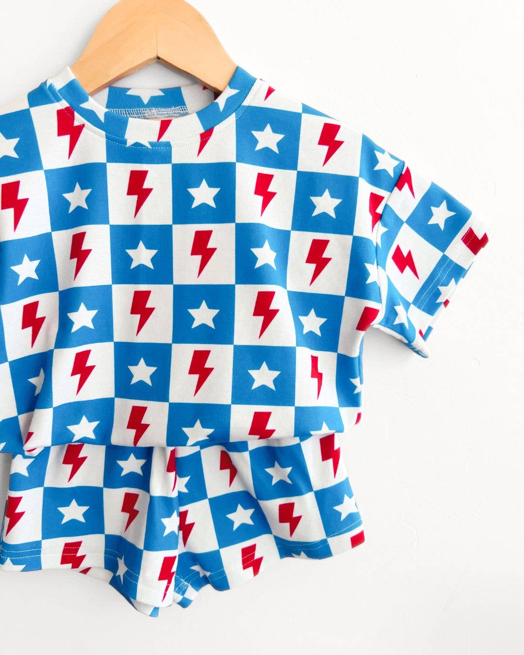 4th of July Kids' Shorts Set | Checks & Stars