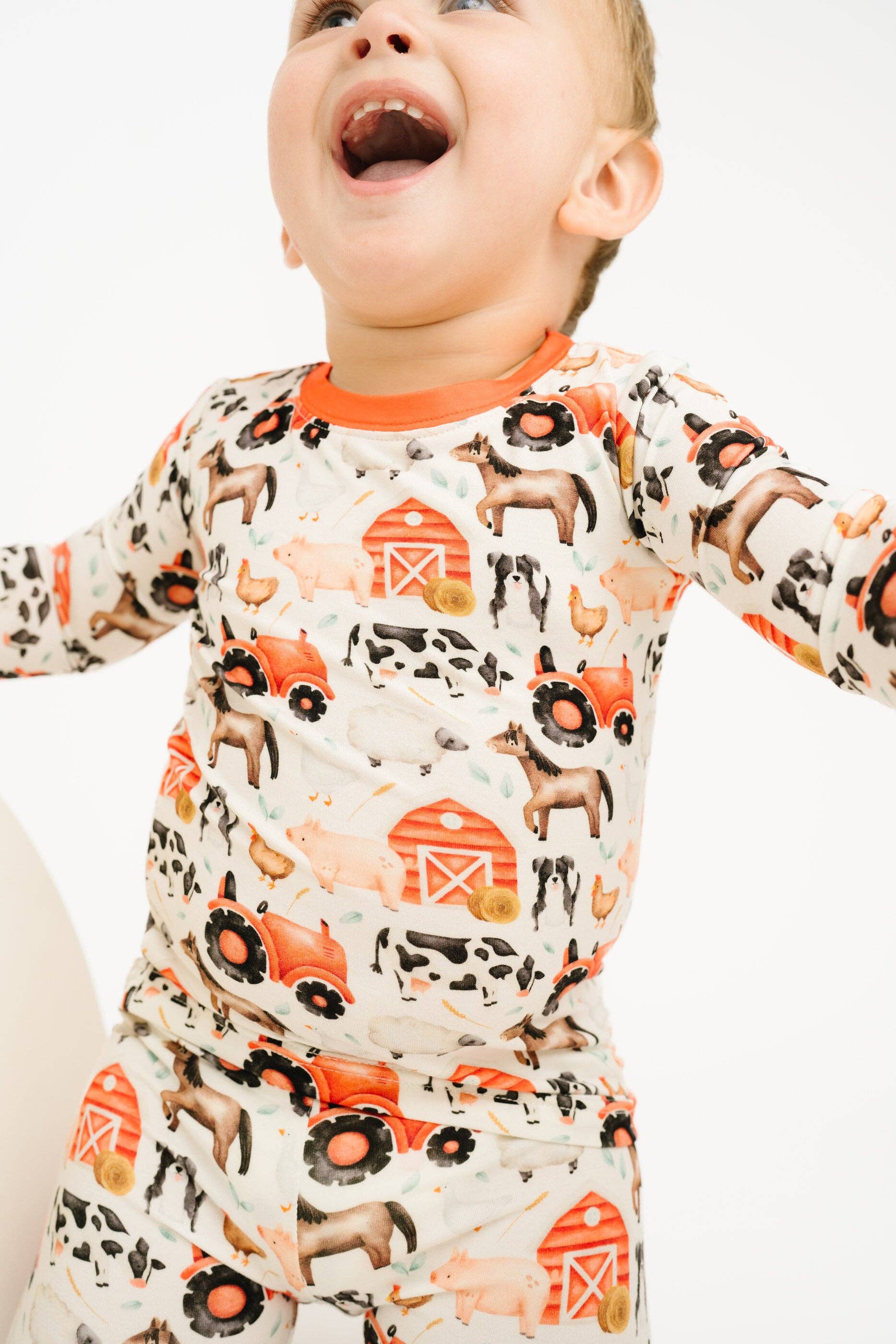 Little Red Barnyard Bamboo Set