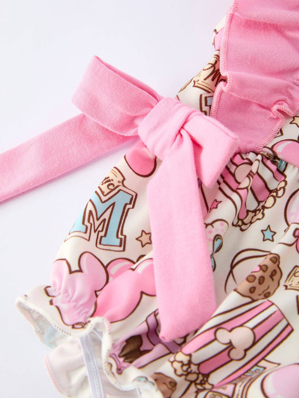 Summer Sweet Treat Print Girls Short Sleeve Romper