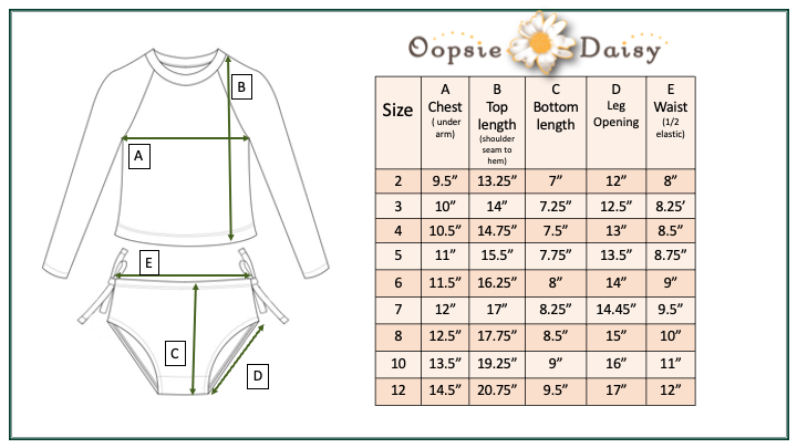 Kids Pastel Star Fish Long Sleeve Ruffle Rash Guard Swimsuit