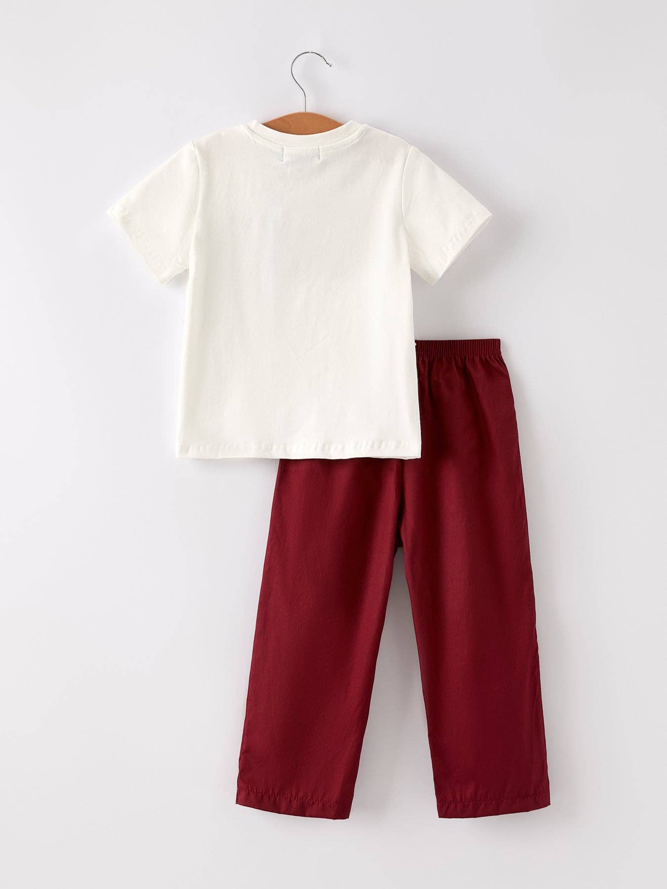 Dark Red Smocked Church Christ Bishop Christening Boys'Set