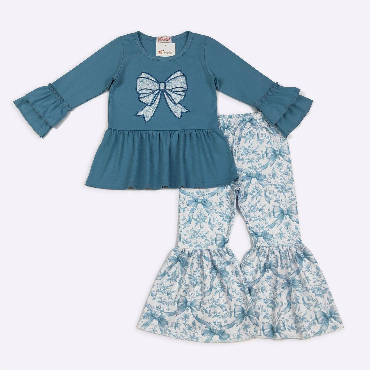 Bow Belle Girls Set - embroidery