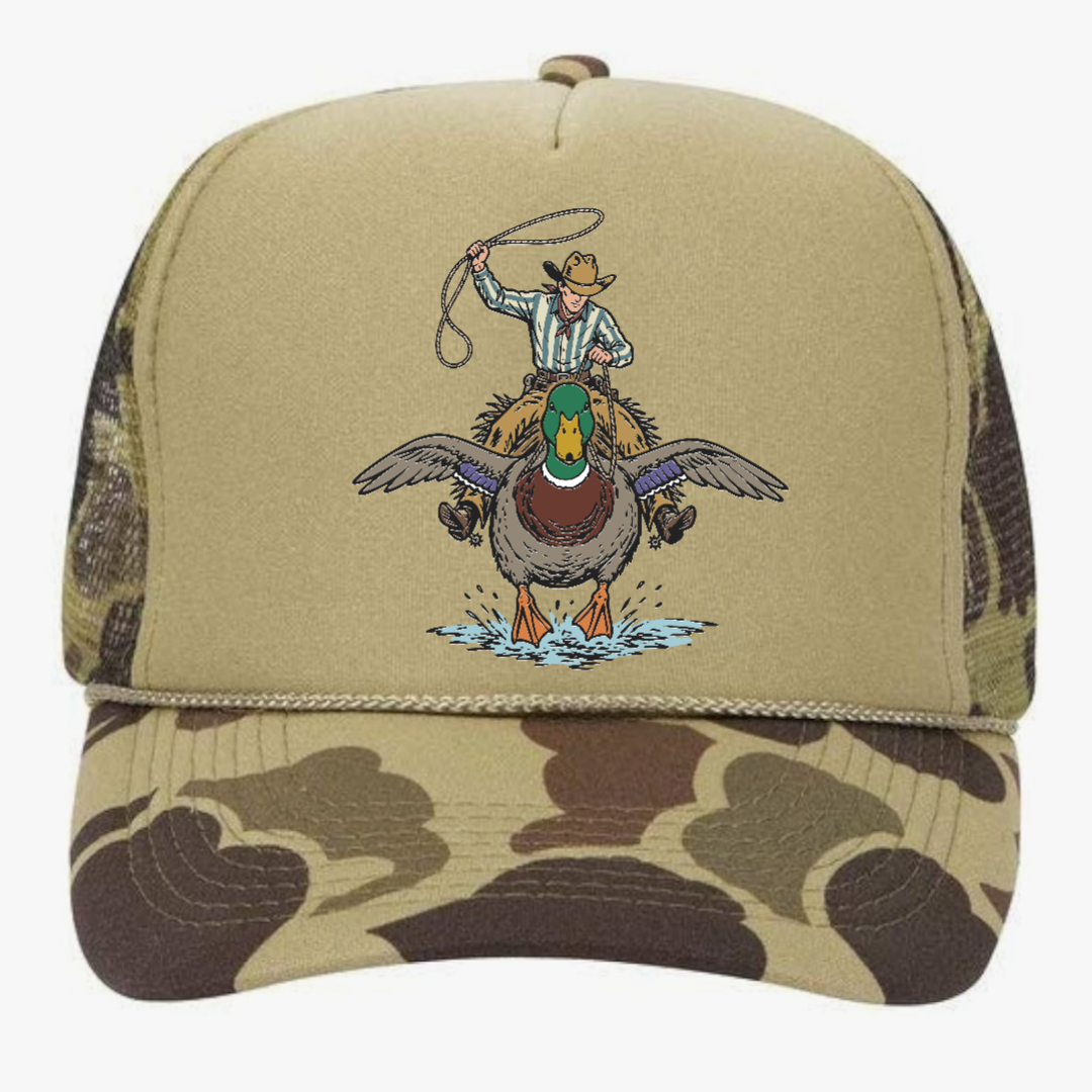 Tan Camo Rodeo Trucker Hat Fishing Hunting