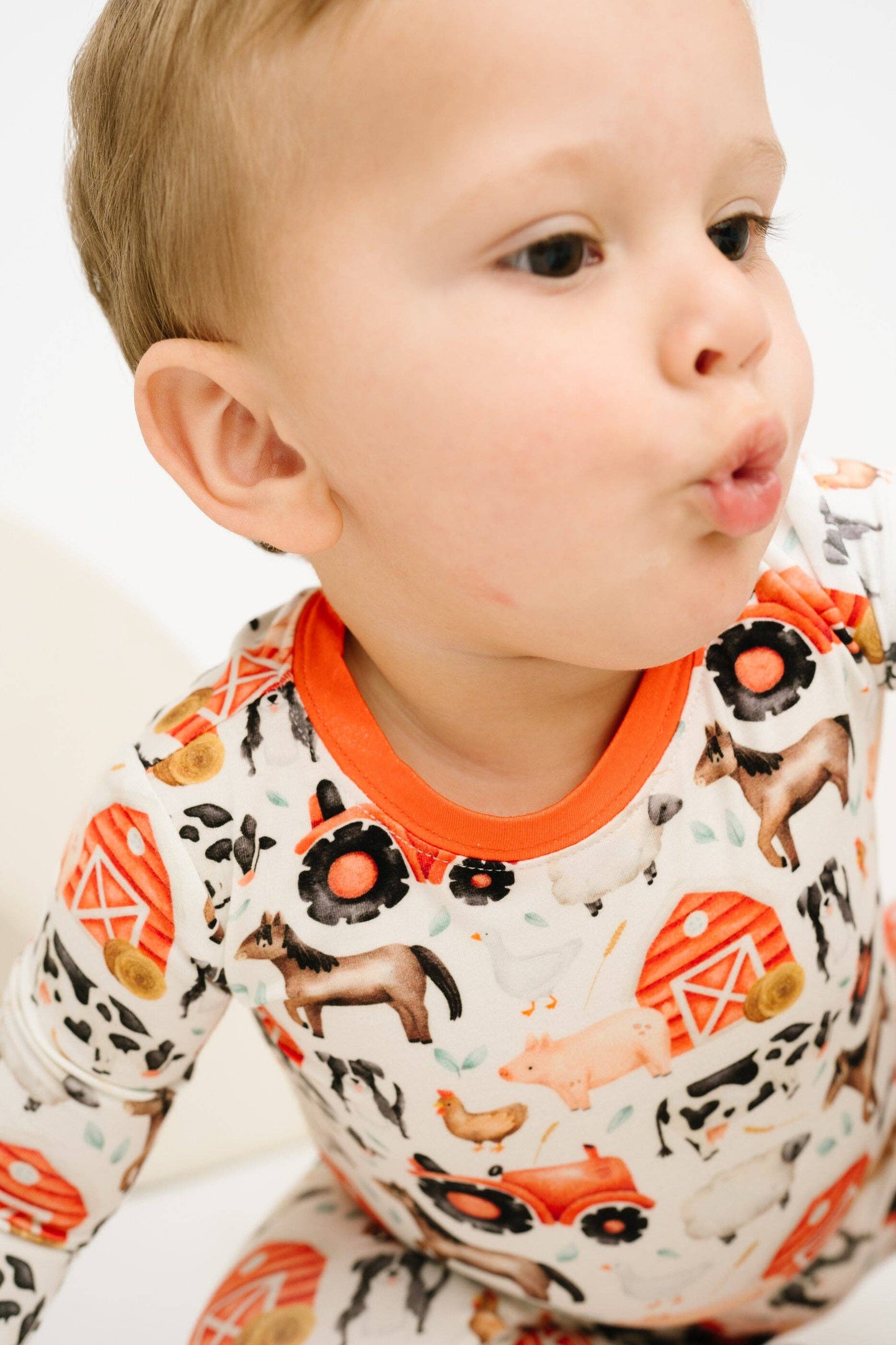 Little Red Barnyard Bamboo Set