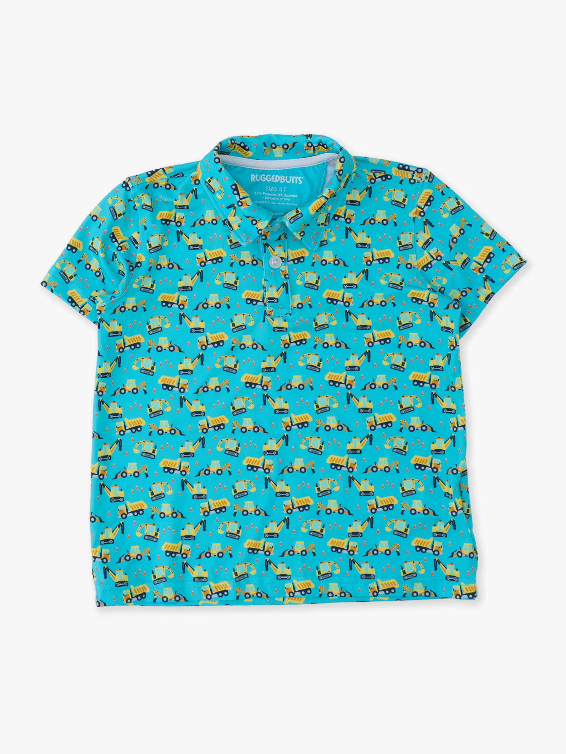 Boys Under Construction Knit Short Sleeve Performance Polo