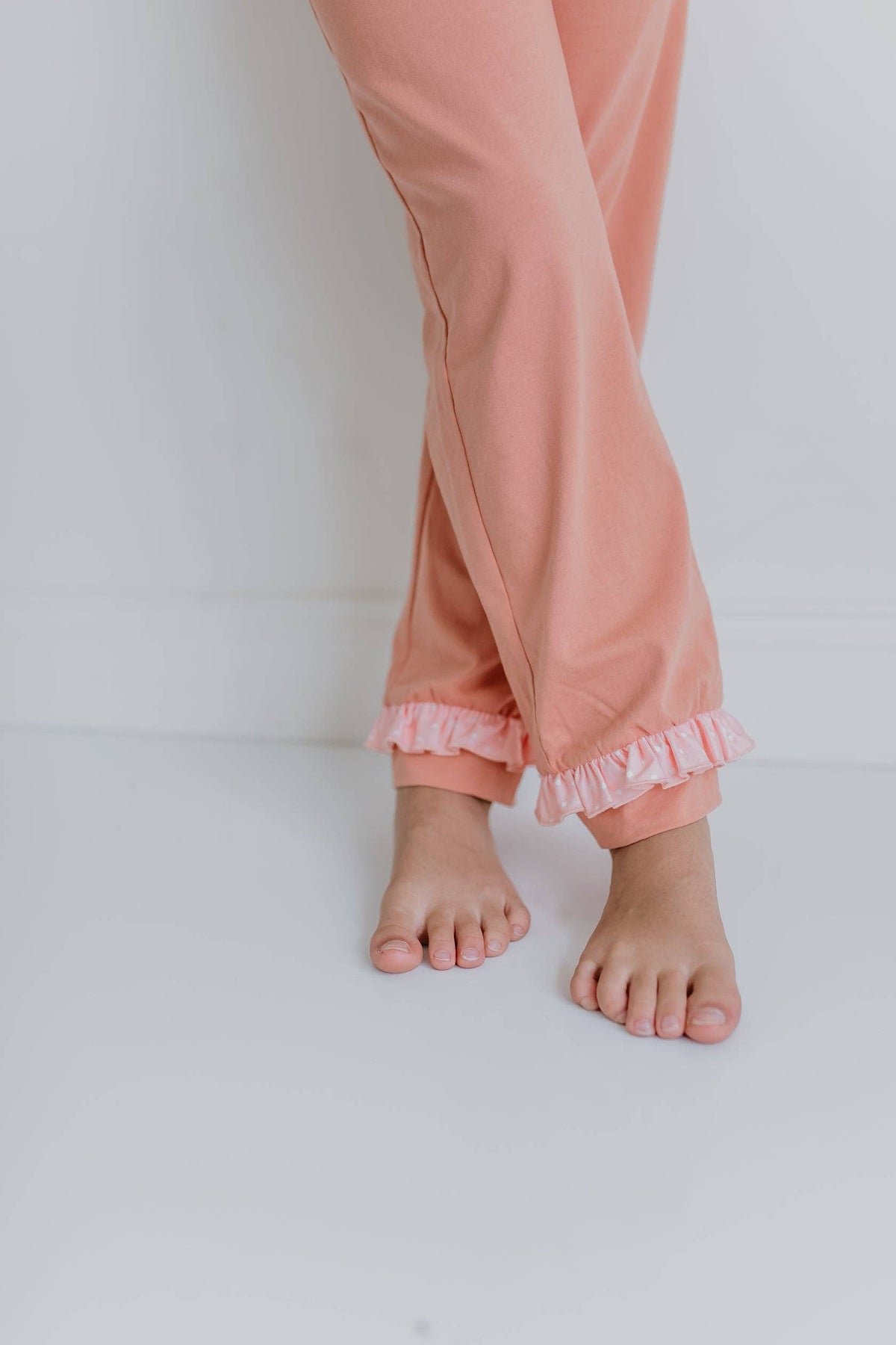Girls Desert Tan Retro Flower Ruffle Hoodie Loungewear Set